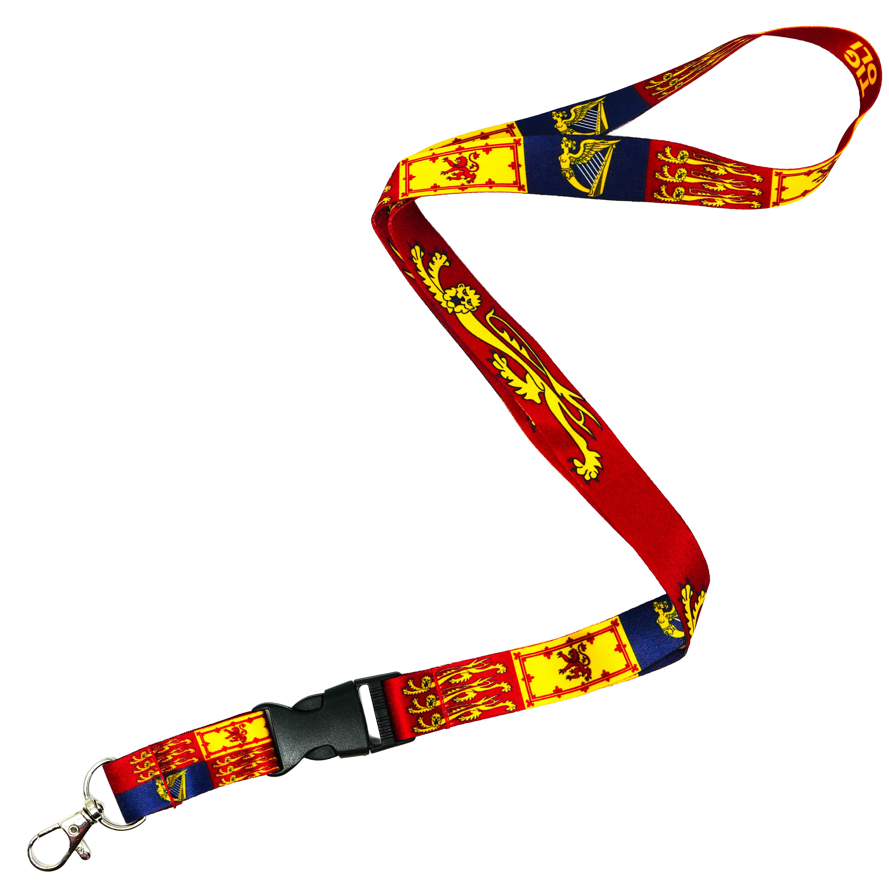 Royal Standard of the United Kingdom Lanyard – Red, Blue & Yellow Flag Print
