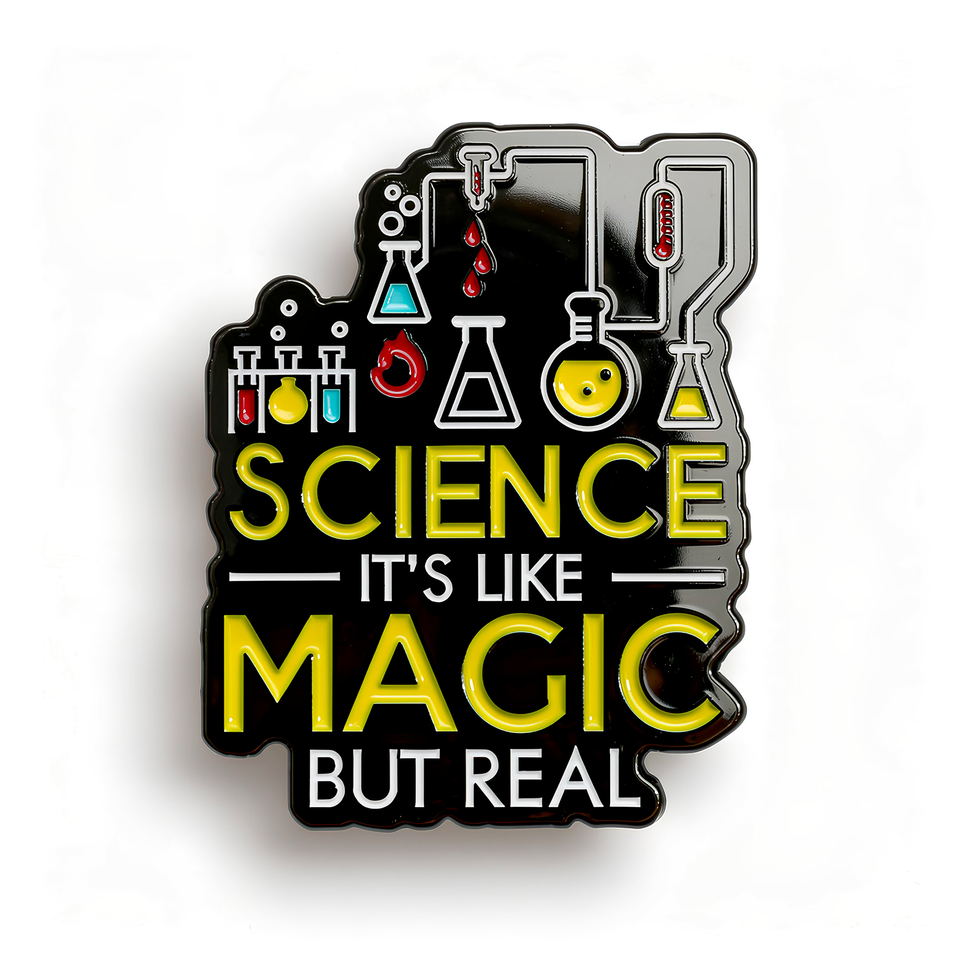 Science Is Like Magic But Read Pin Badge Main image