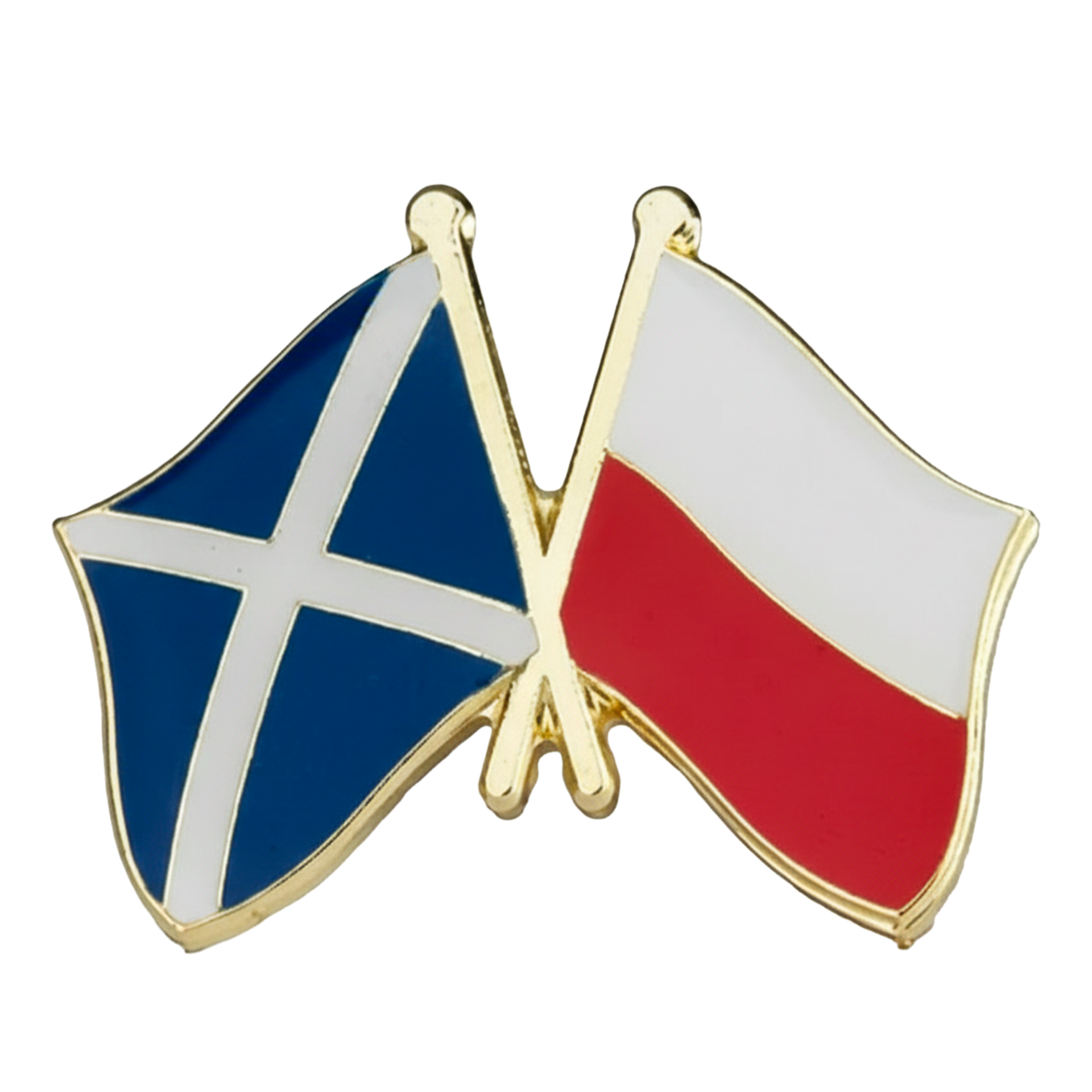 Scotland & Poland Friendship Pin Badge Main image