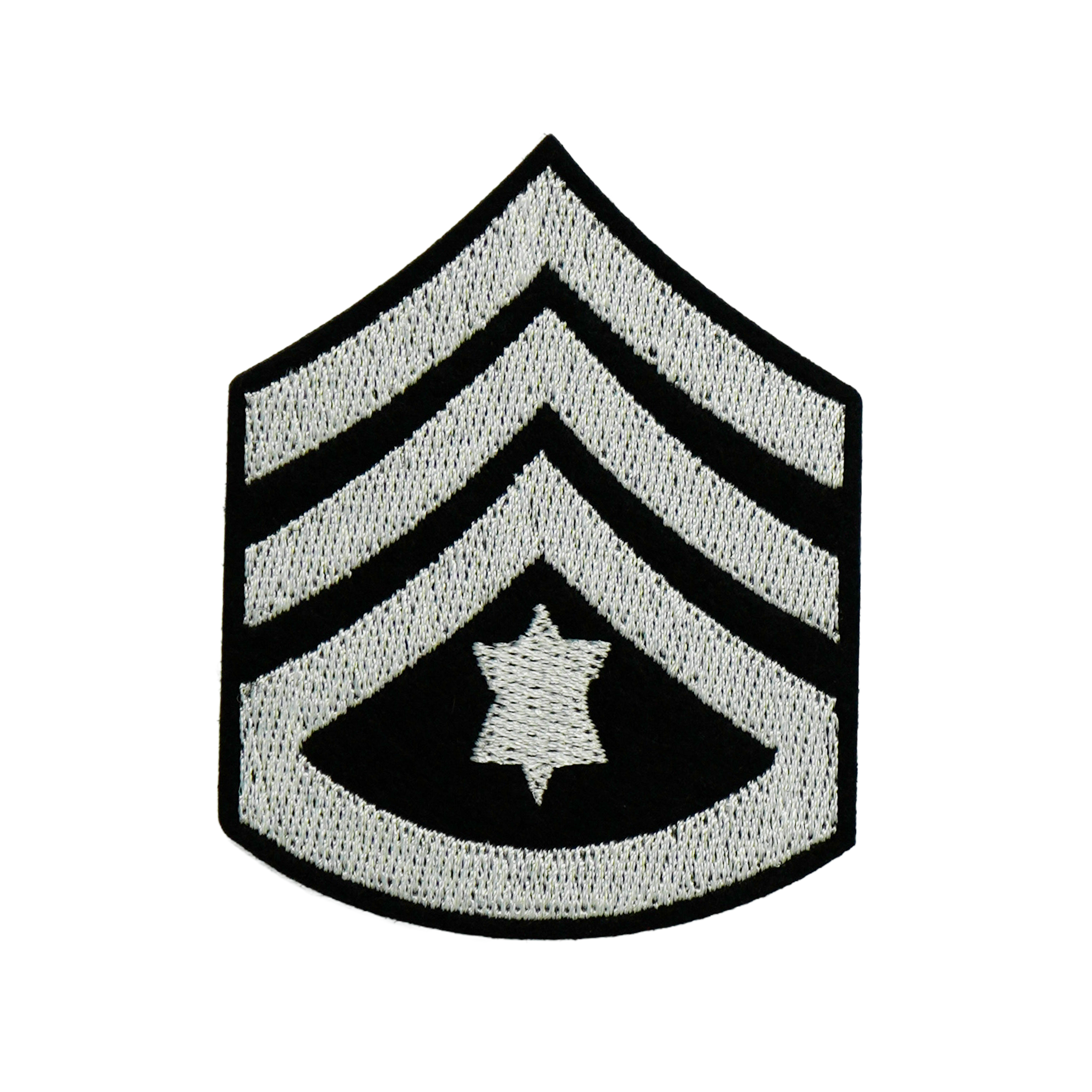 Sargent Major Army Star Rank Iron On Patch (5 x 6.5cm)