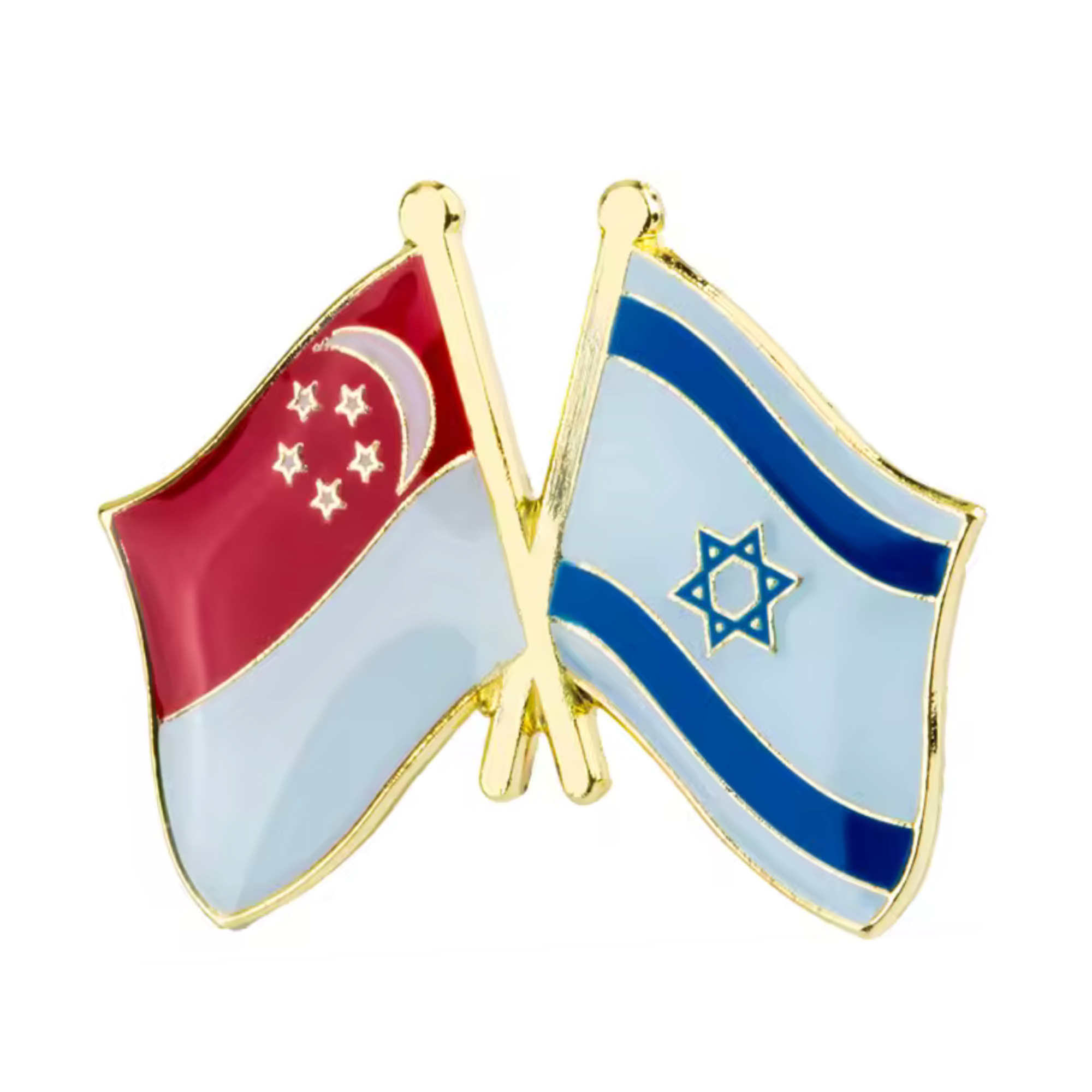 Singapore & Israel Friendship Pin Badge