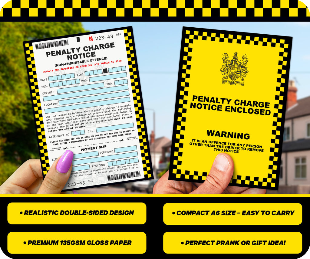 Official Looking Novelty Joke Prank Funny Parking Ticket