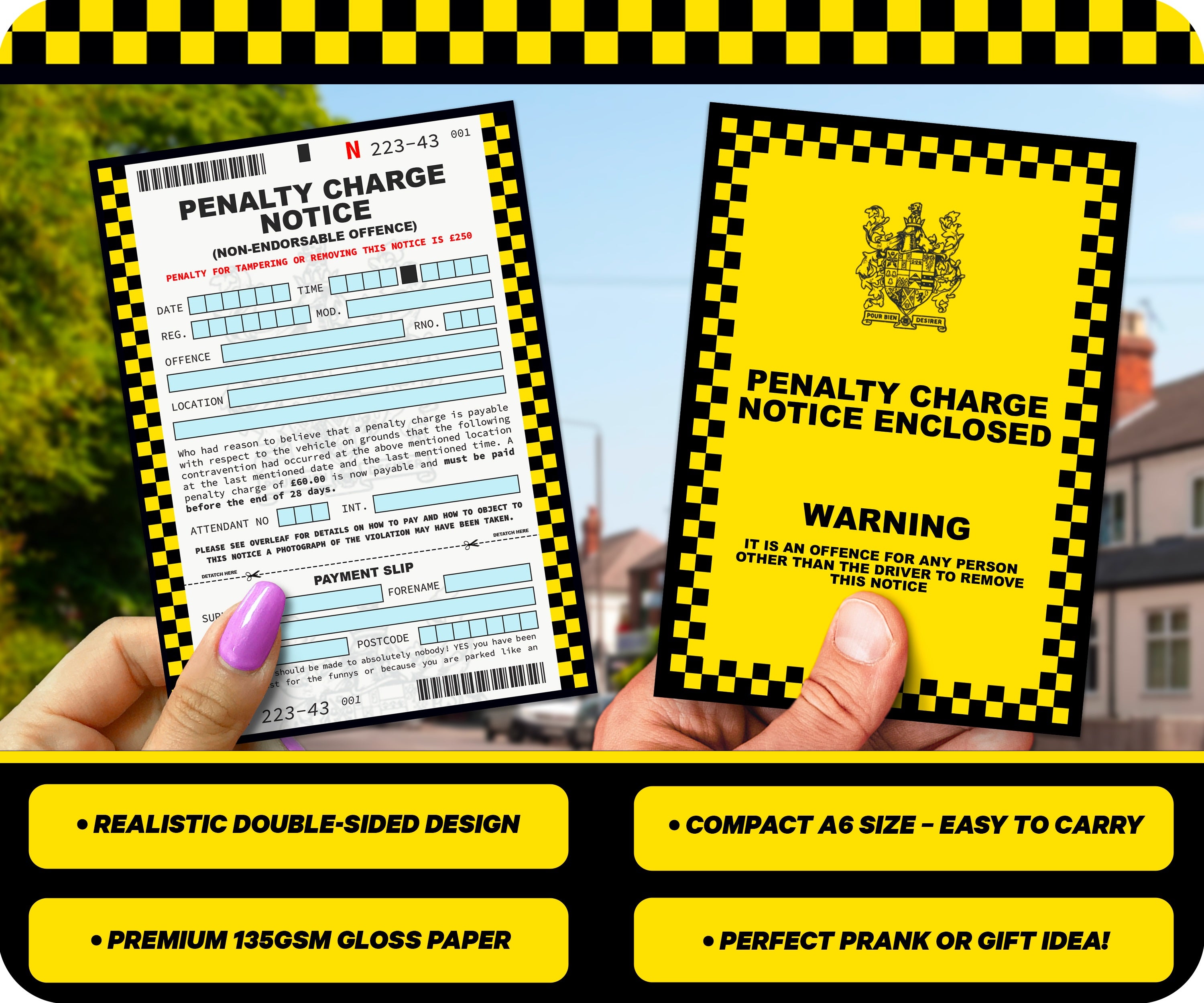Official Looking Novelty Joke Prank Funny Parking Ticket