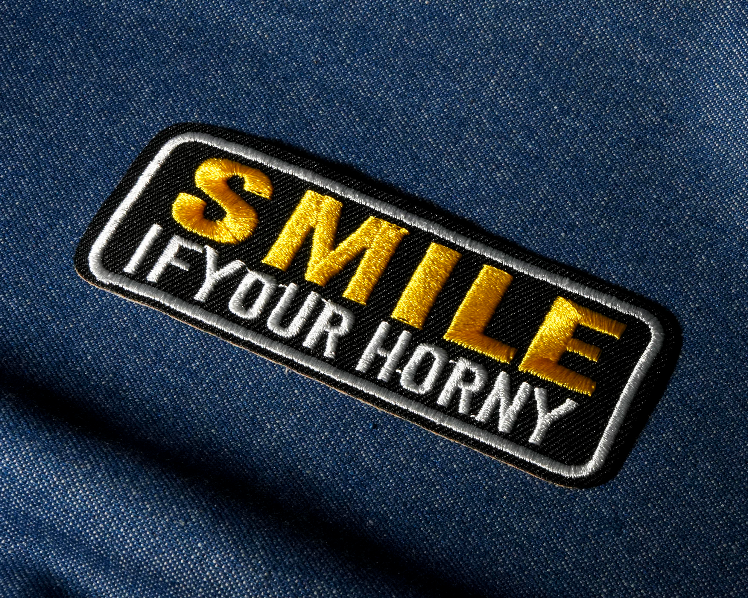Smile If Your Horny Patch Iron On (8 x 10cm)