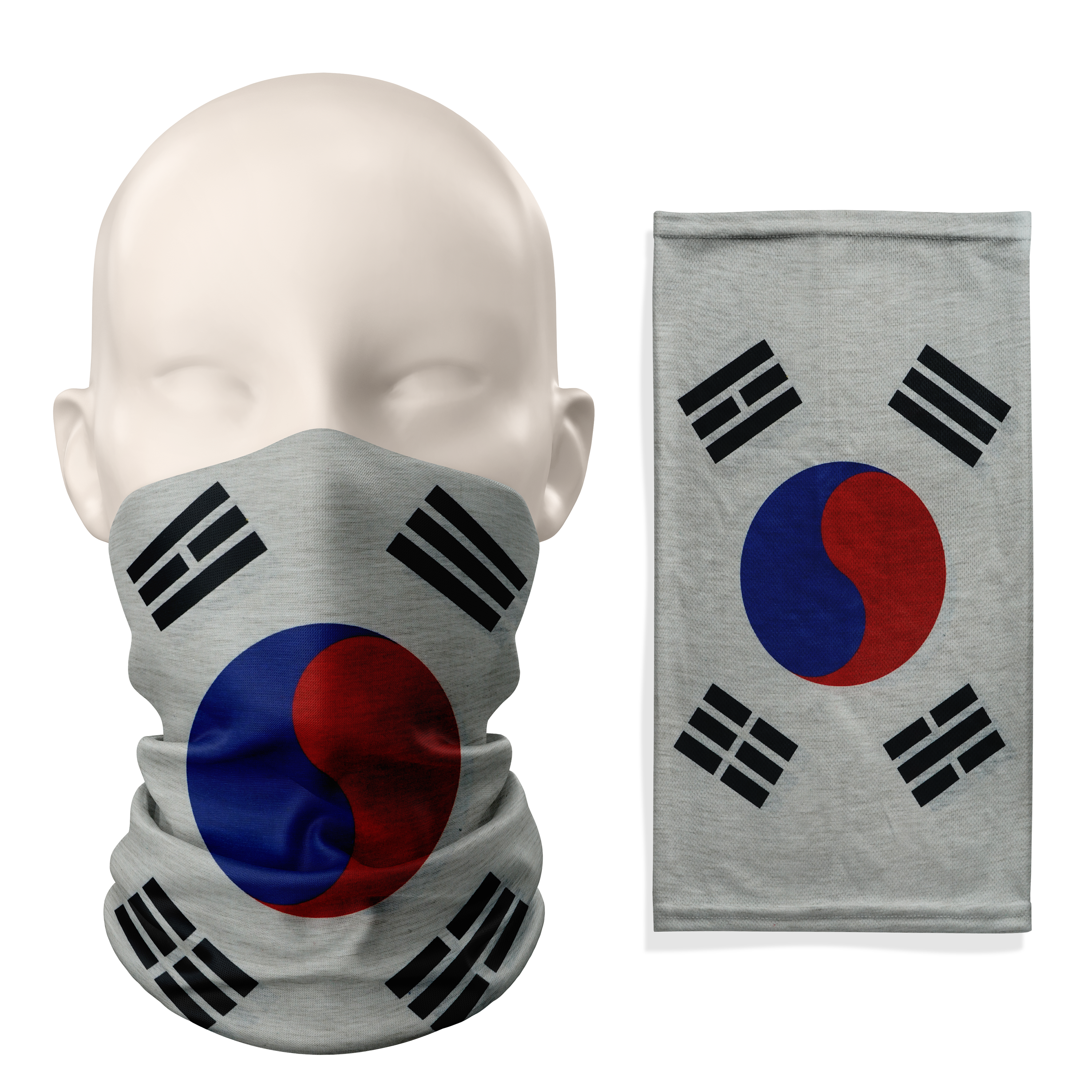 South Korea Flag Snood  – Breathable Mask Neck Gaiter Face Covering