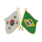South Korea & Brazil Friendship Pin Badge