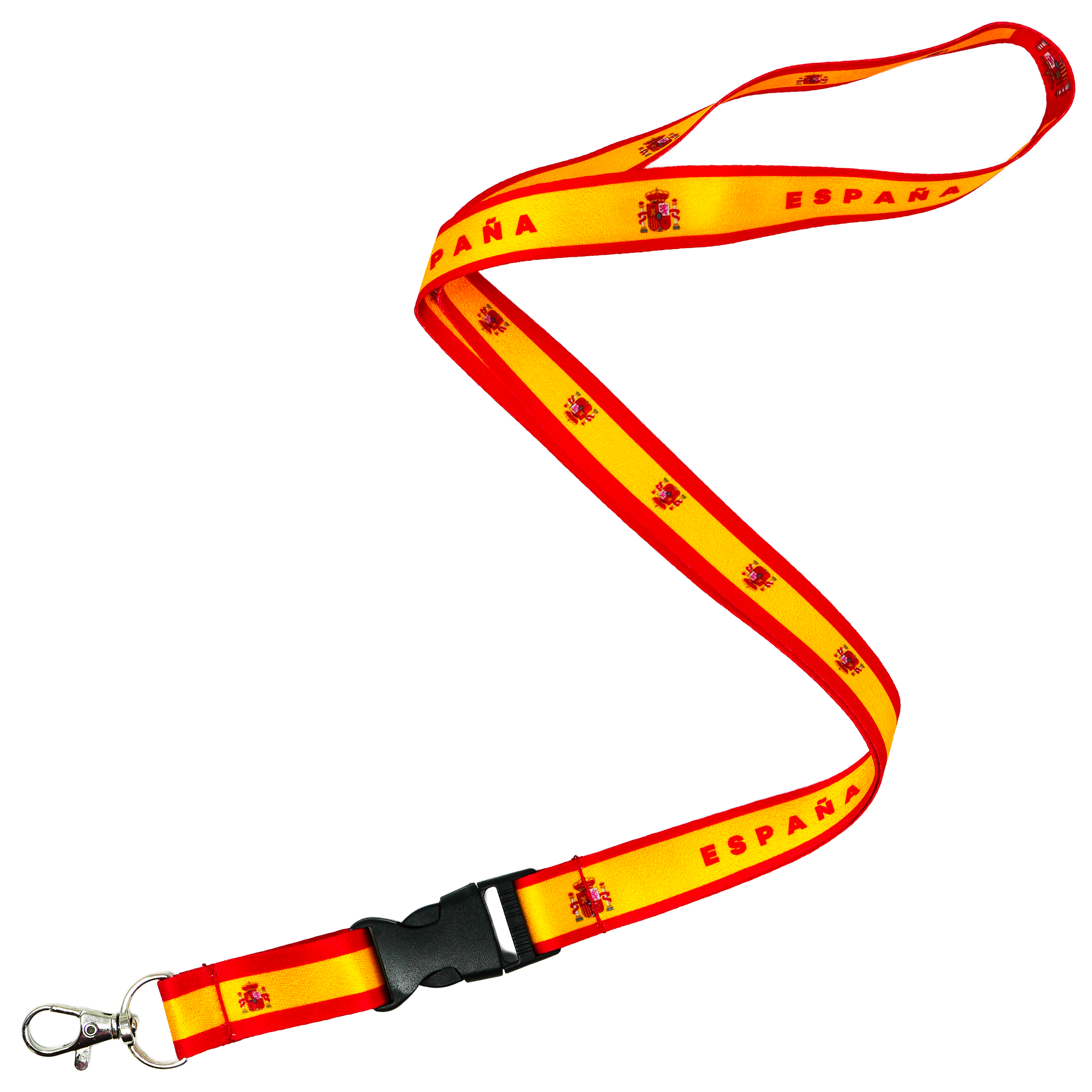Spain Lanyard – Red and Yellow “España” Neck Strap with Spanish Flag