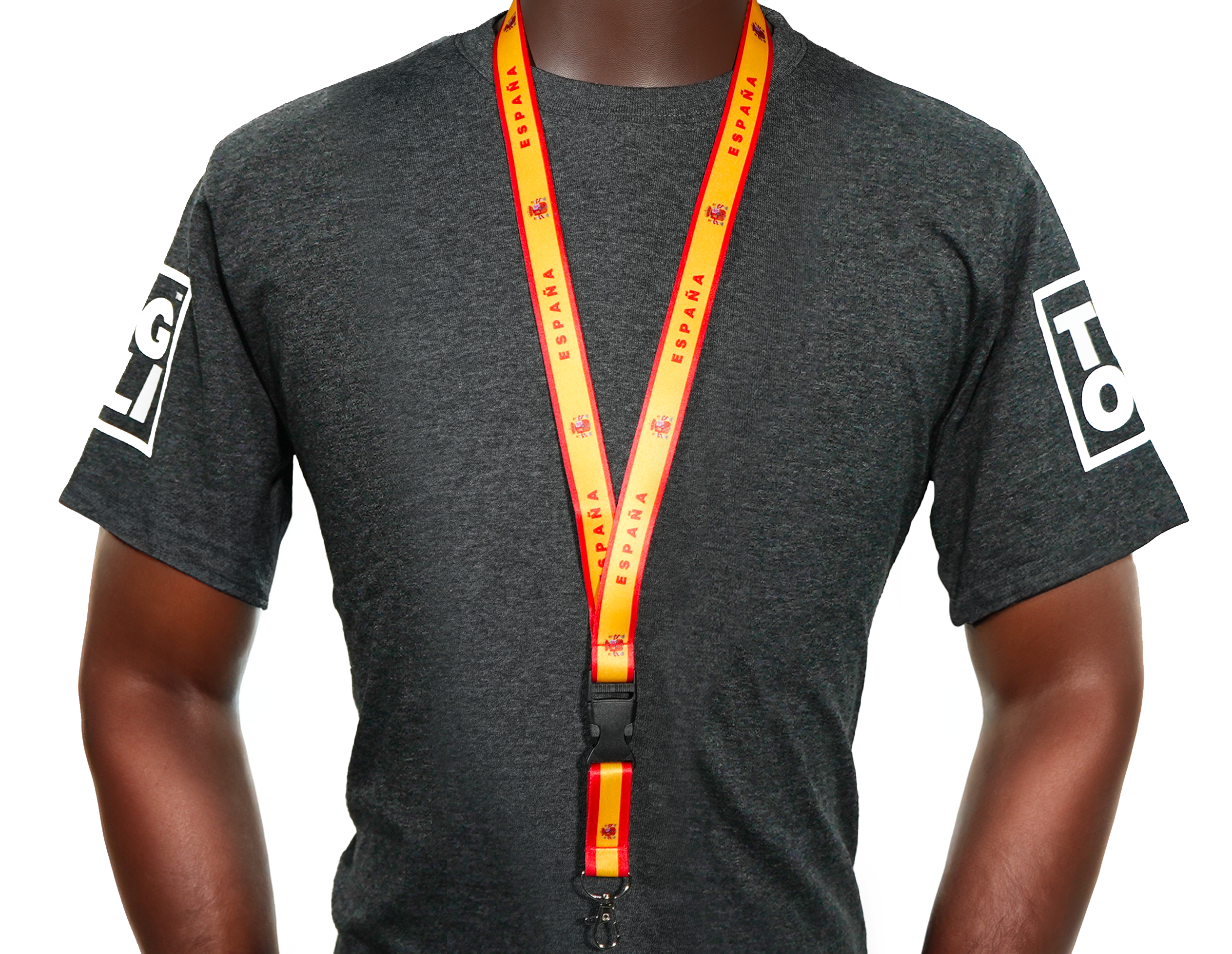 Spain Lanyard – Red and Yellow “España” Neck Strap with Spanish Flag