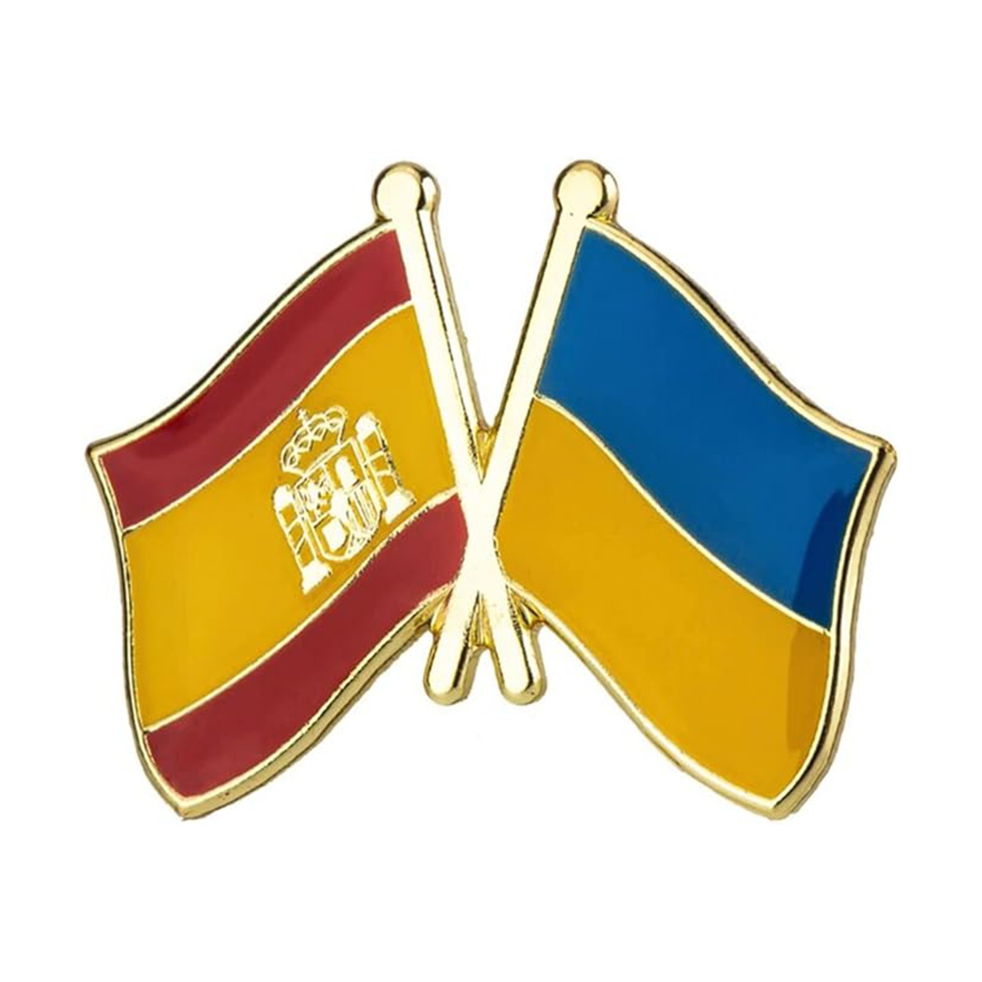 Spain & Ukraine Friendship Pin Badge