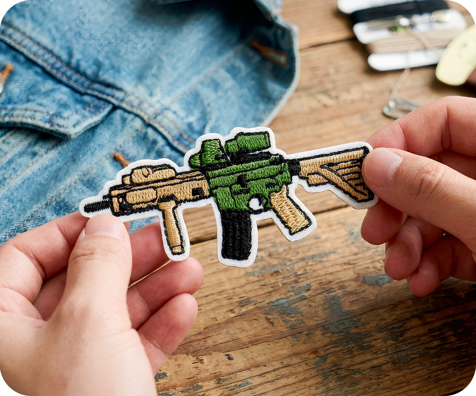 AR-15/M4 Carbine Rifle Gun Iron On Patch (8 x 3.2cm)