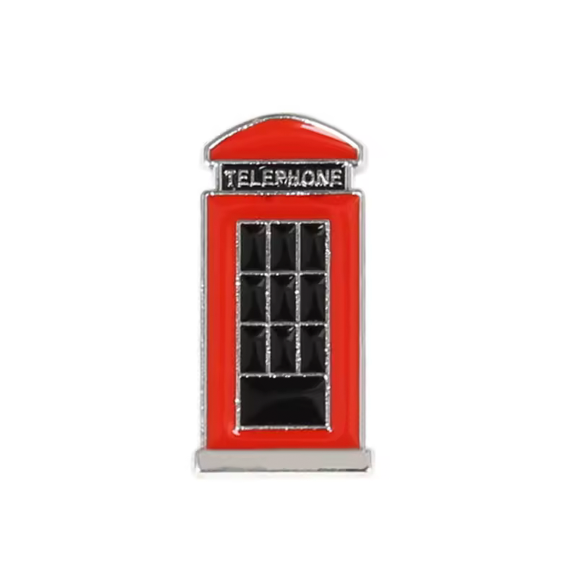 London Red United Kingdom Telephone Box Pin Badge