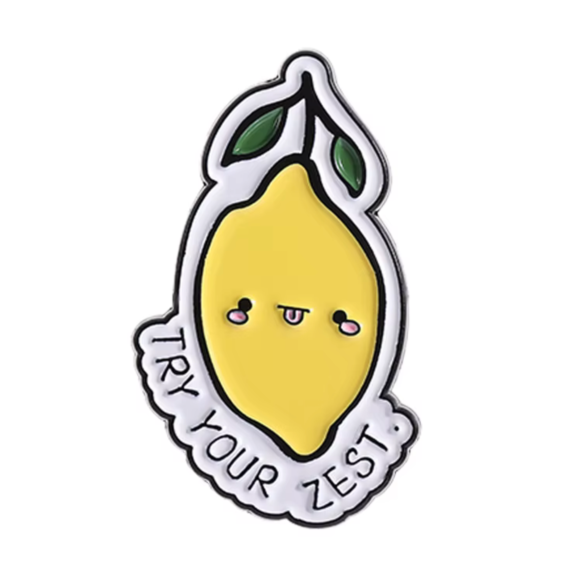 Try Your Zest Lemon Fruit Pin Badge Main image