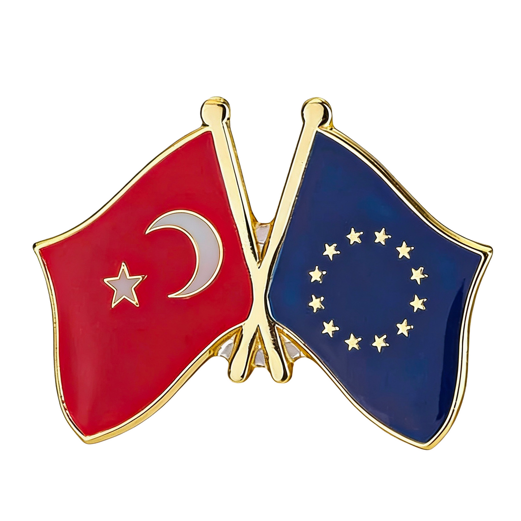 Turkey & European Union EU Friendship Pin Badge
