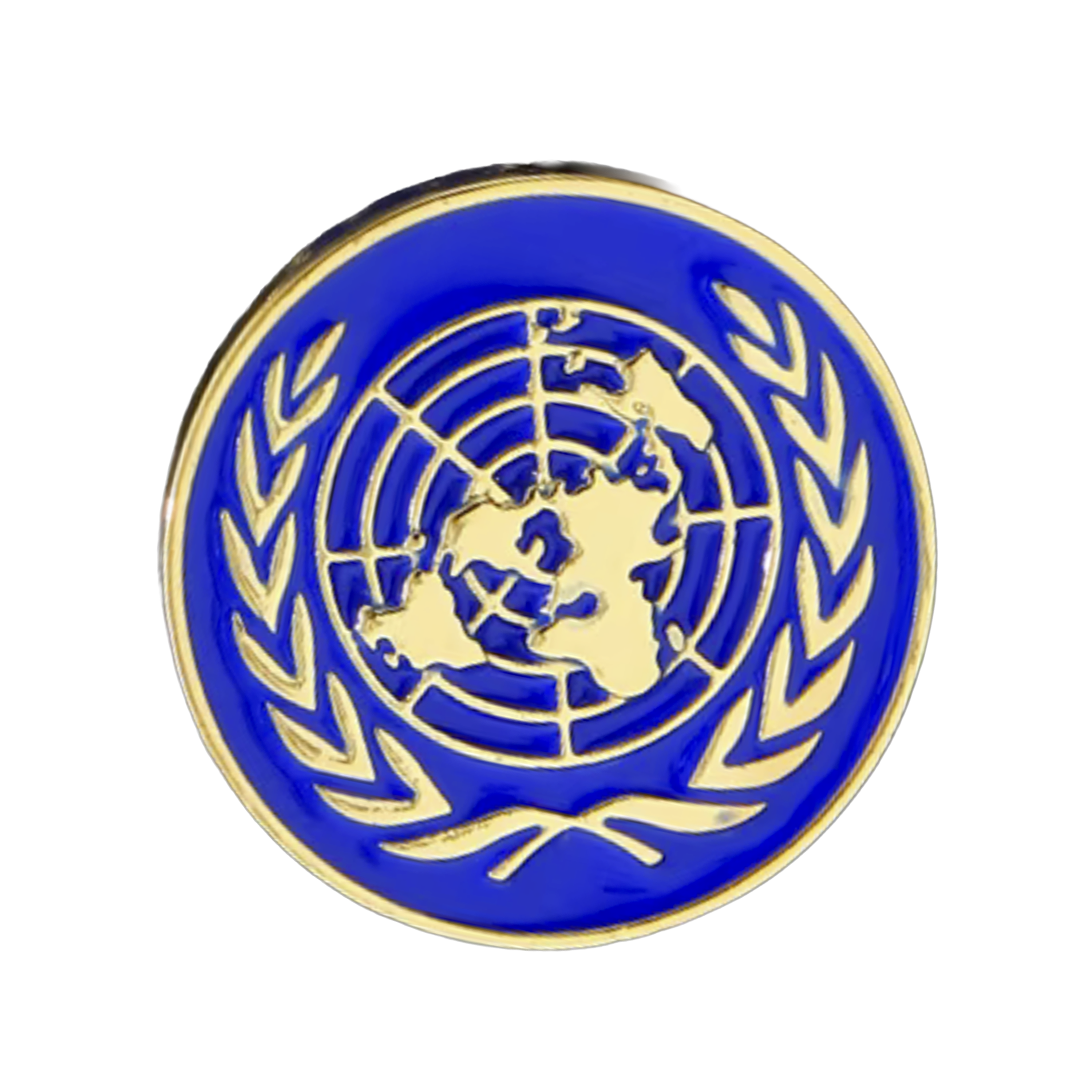 United Nations Button Gold Diplomat Pin Badge