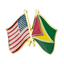 United States & Guyana Friendship Pin Badge