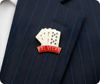 Las Vegas Royal Flush Pin Badge