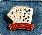 Las Vegas Royal Flush Pin Badge