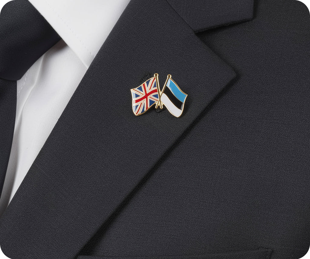 United Kingdom & Estonia Friendship Pin Badge