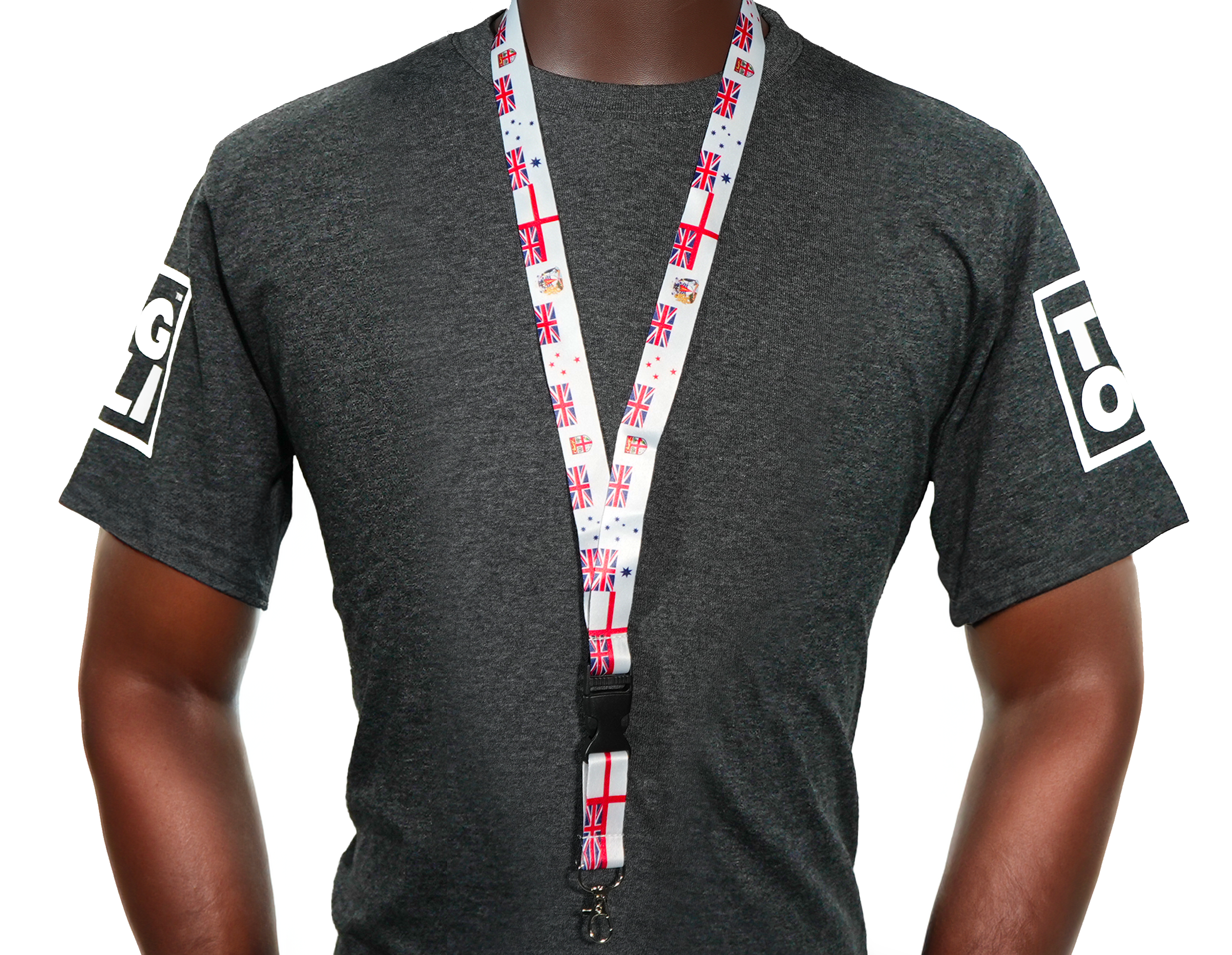 Royal Navy White Ensign Lanyard With Naval Ranks