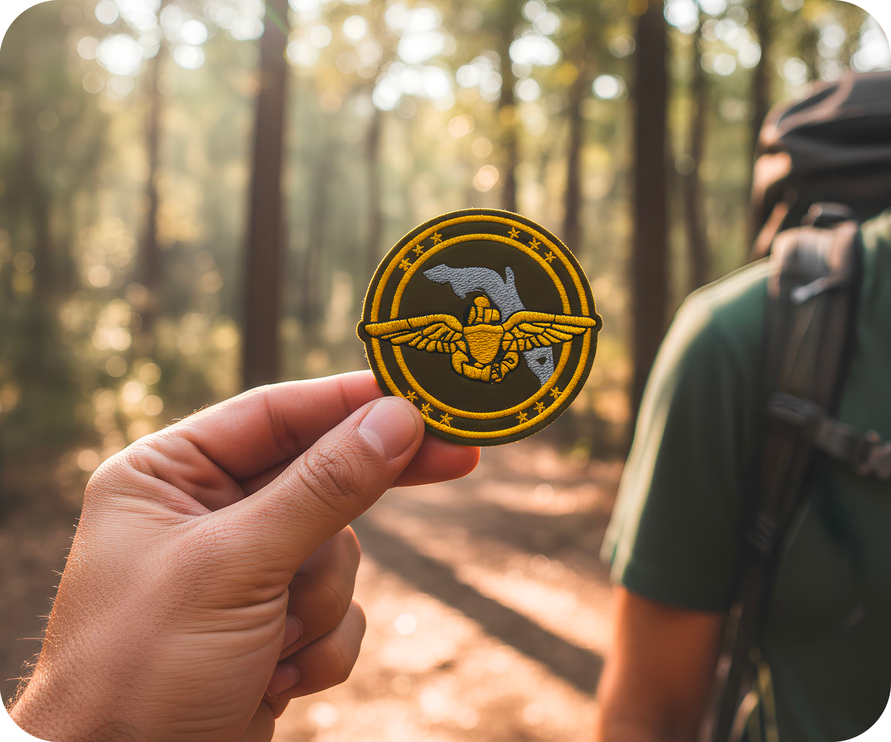 Florida Air National Guard (FLANG) Iron On Patch (8 x 8cm)