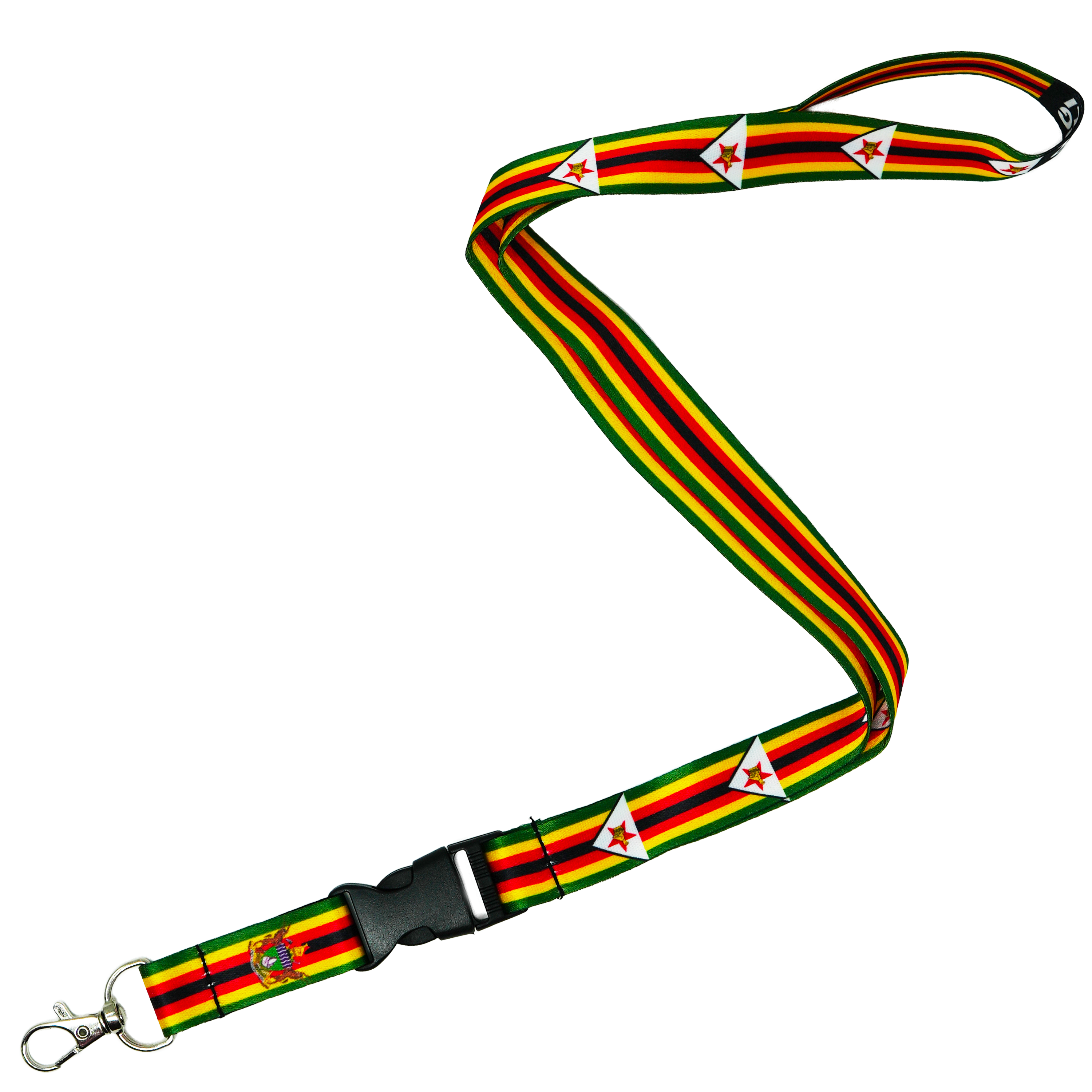 Zimbabwe Country Flag Emblem Lanyard