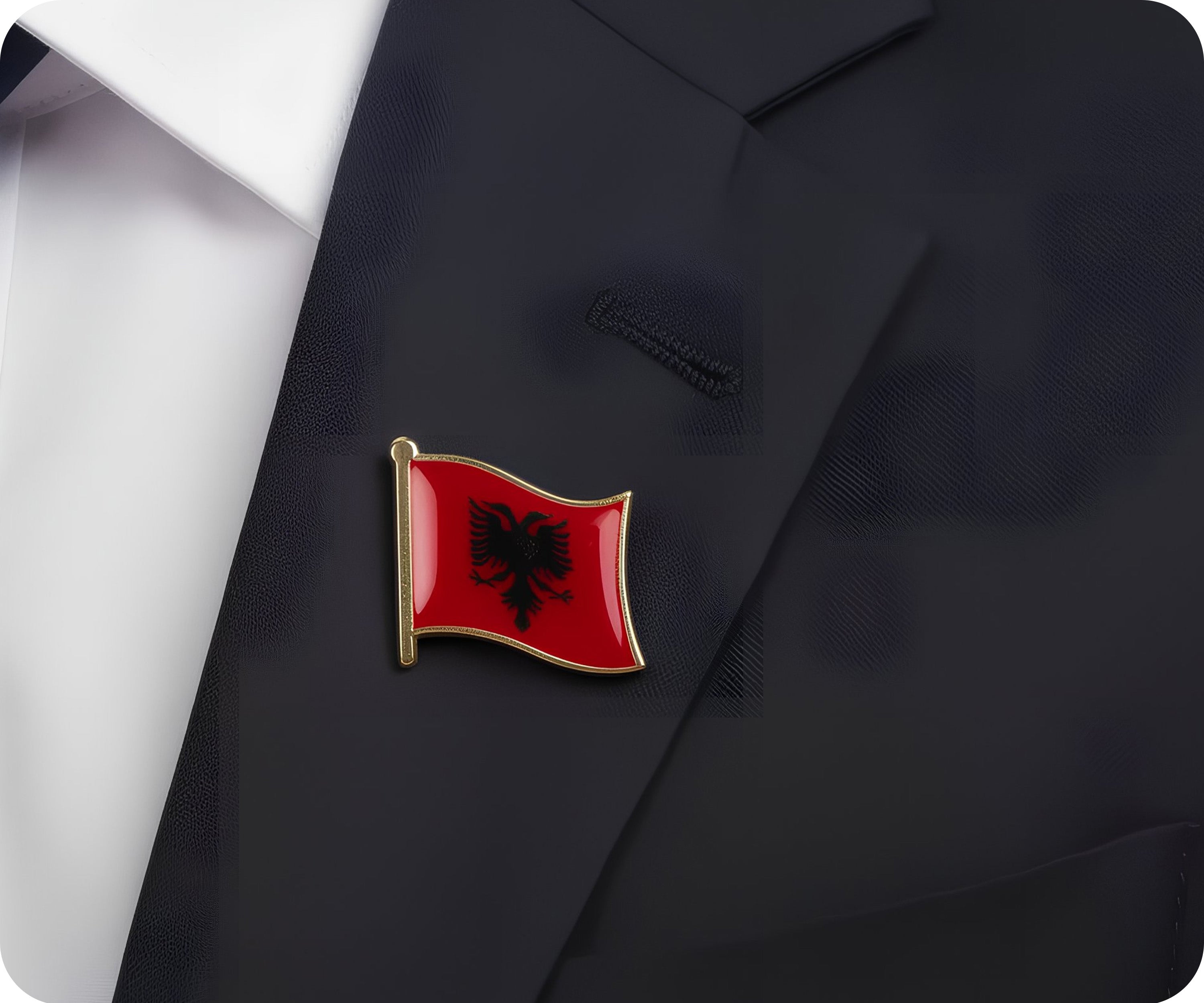 Albania Flag Pin Badge Secondary image