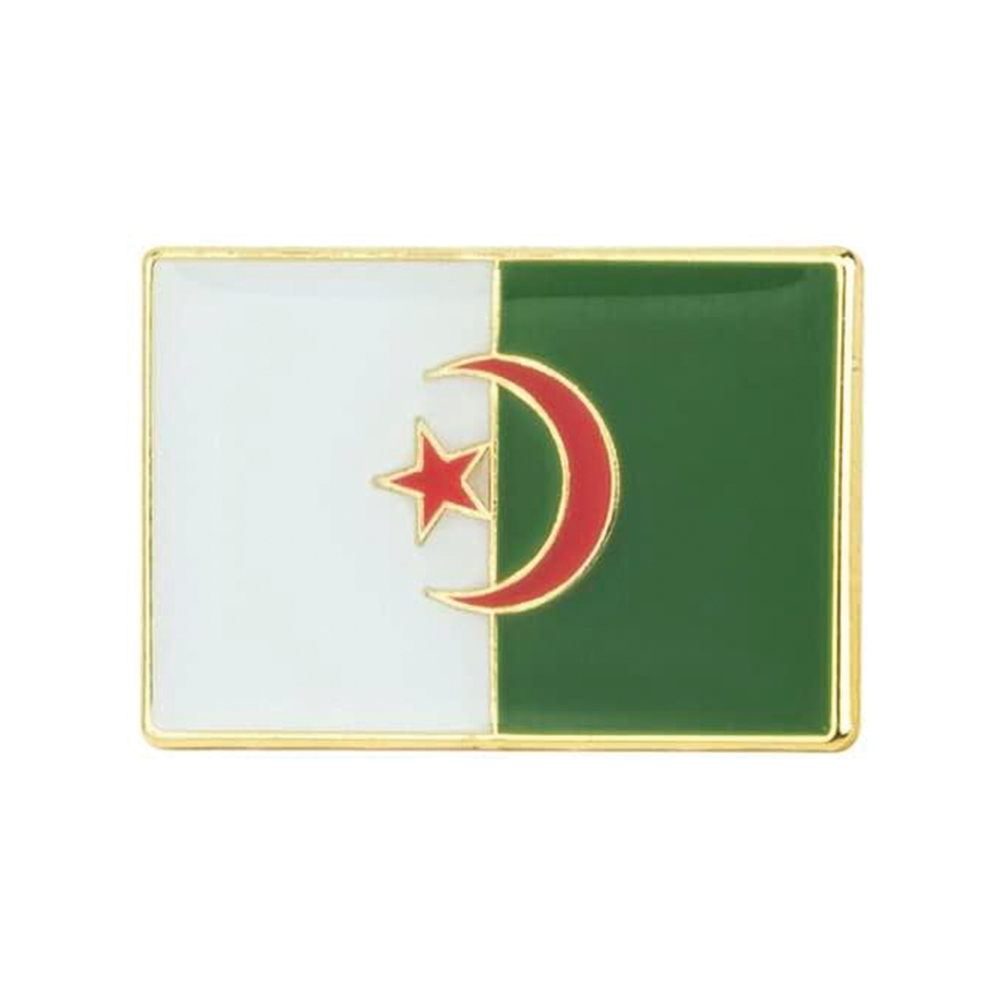 Algeria Rectangle Flag Pin Badge Main image