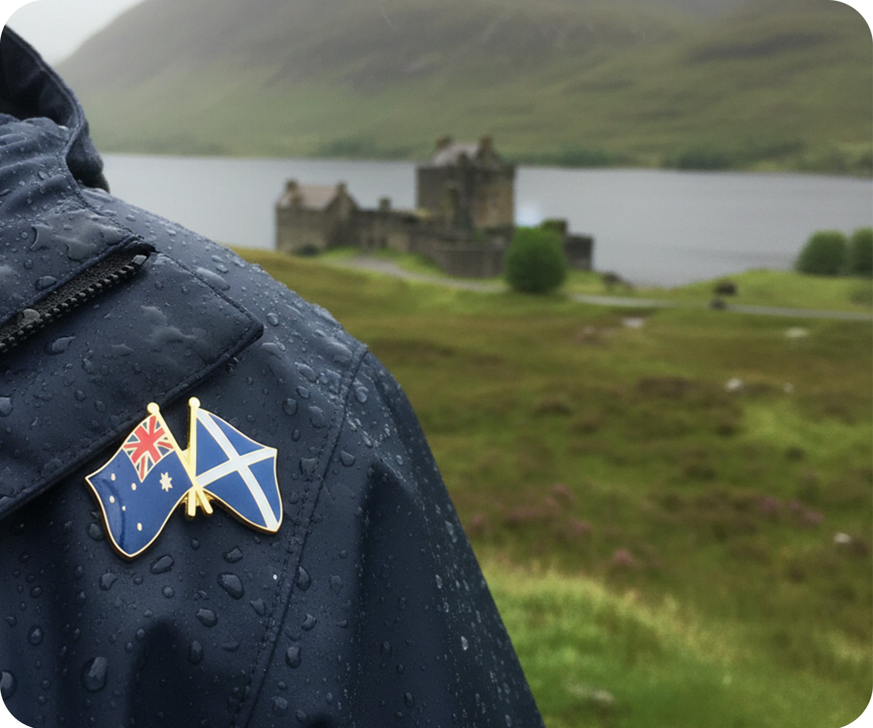 Australia & Scotland Friendship Pin Badge