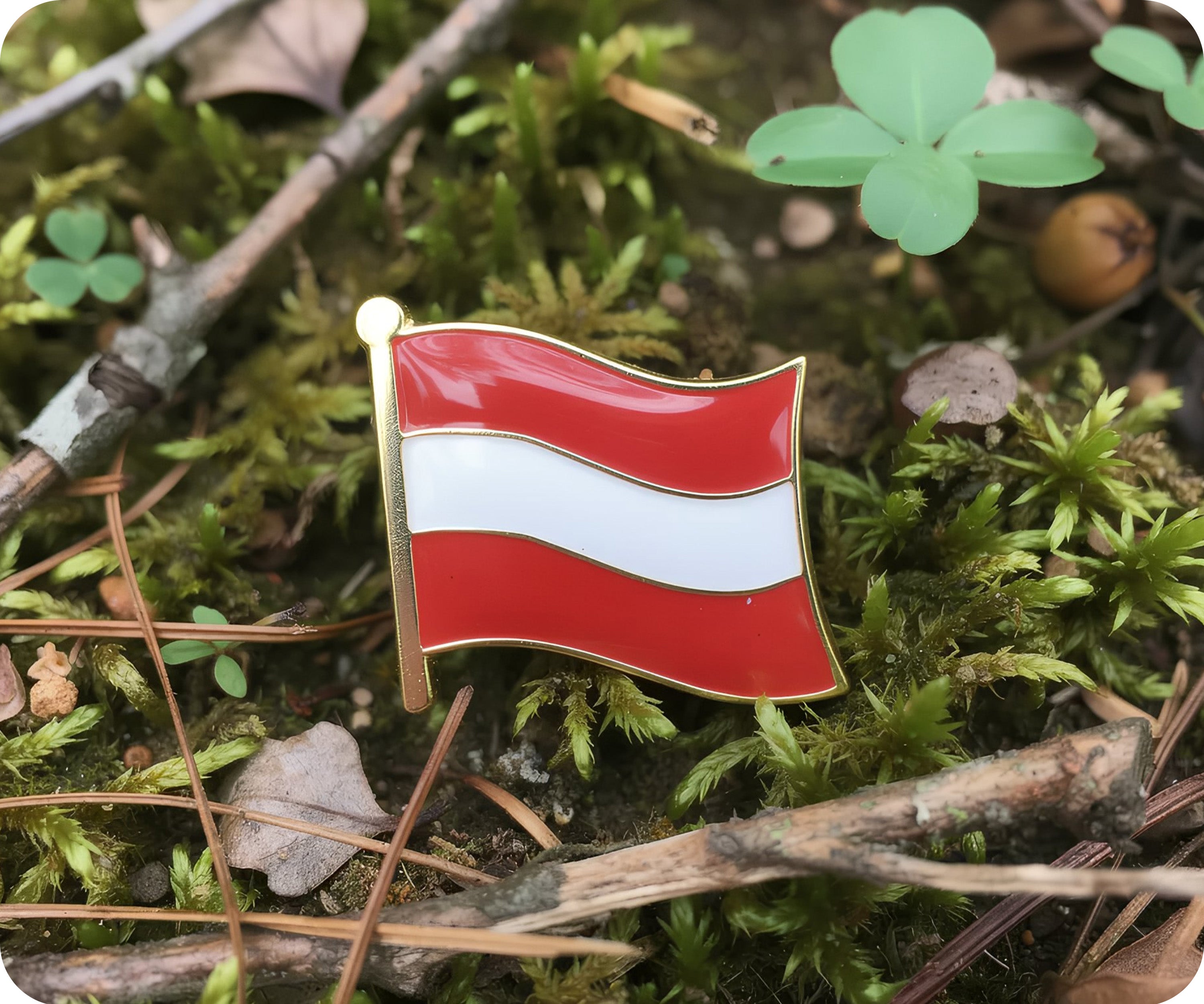 Austria Flag Pin Badge Secondary image