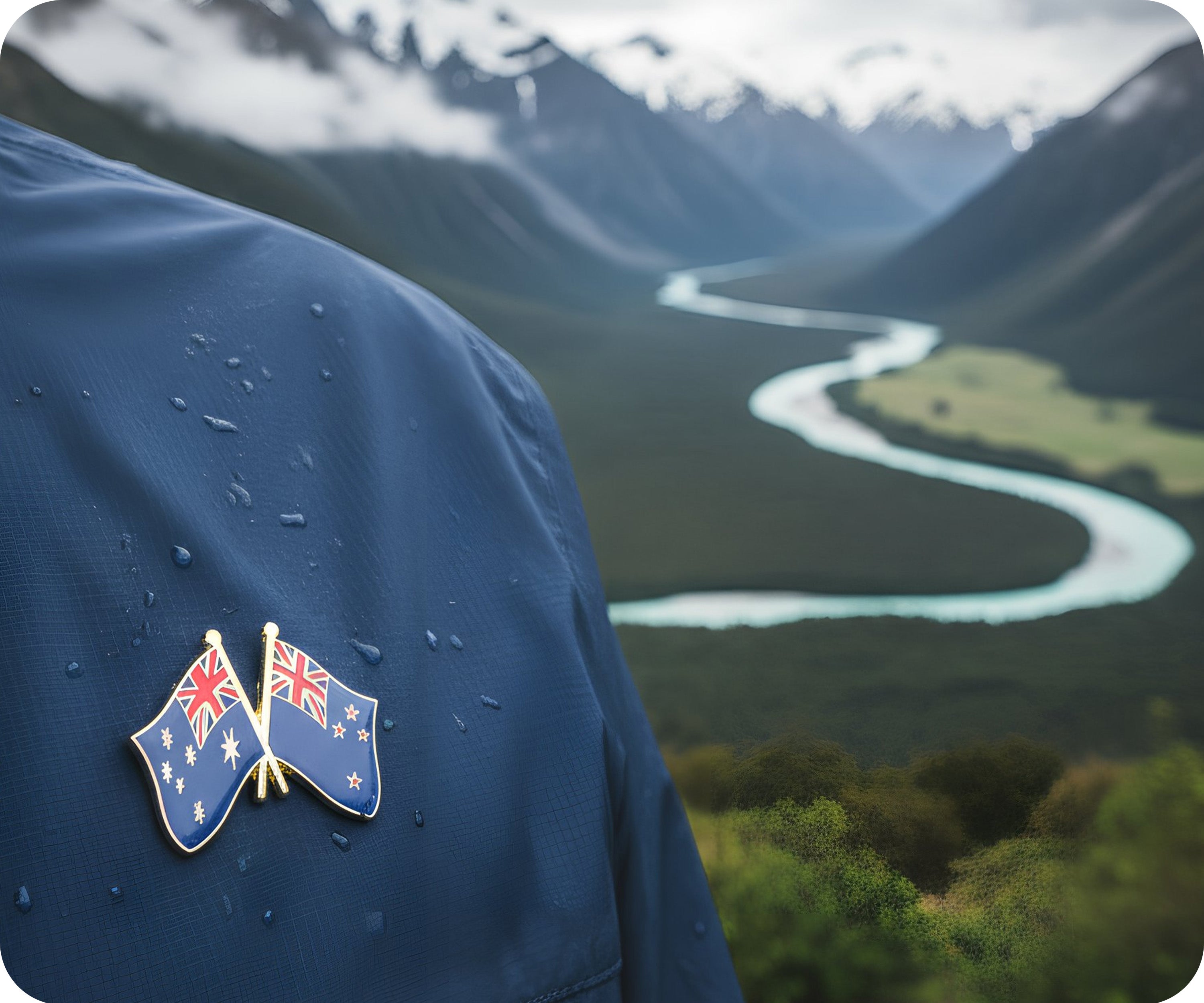 Australia & New Zealand Friendship Pin Badge