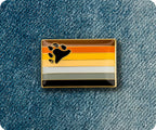Bear Pride Rectangle Pin Badge