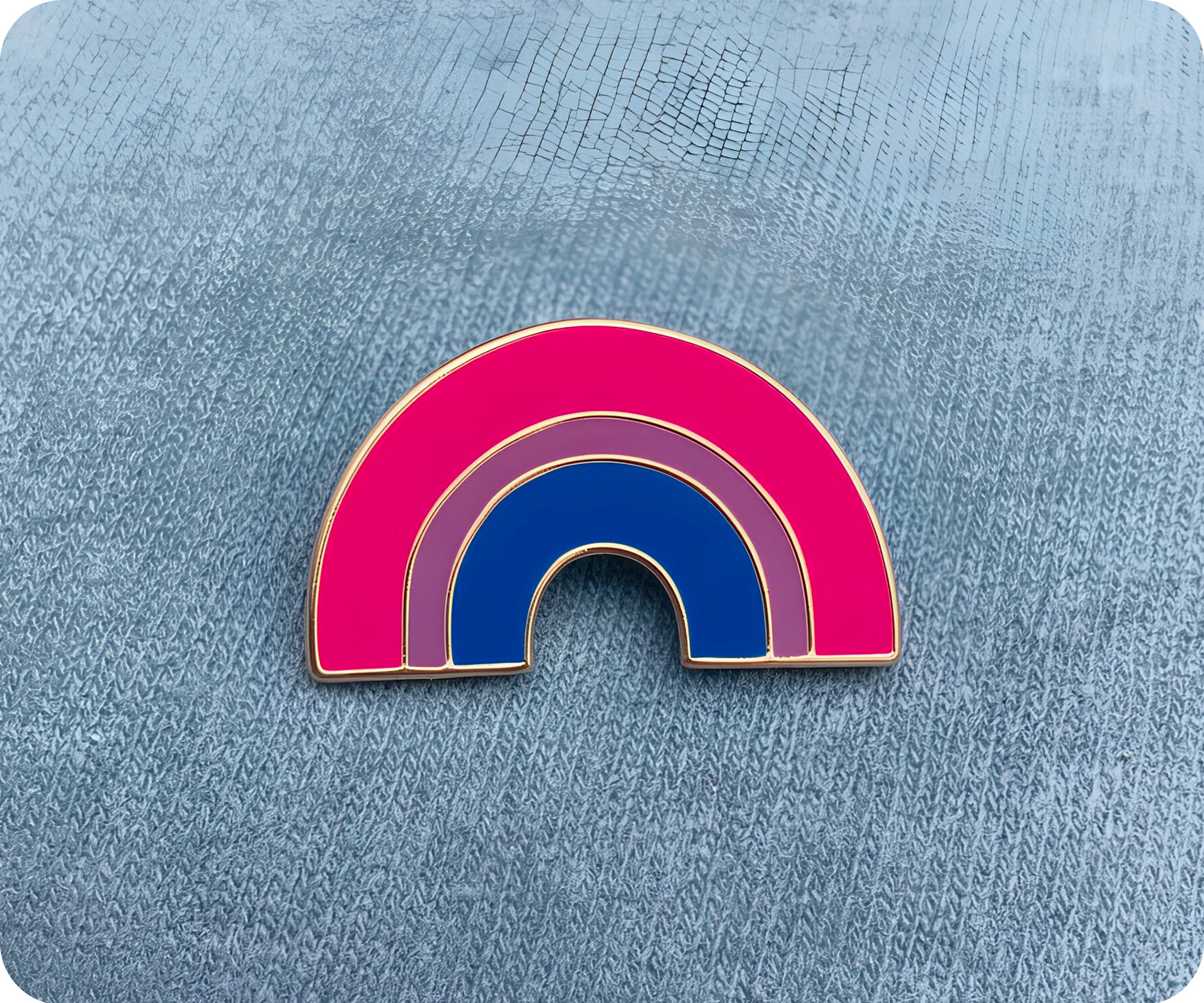 Bisexual Rainbow Flag Pin Badge