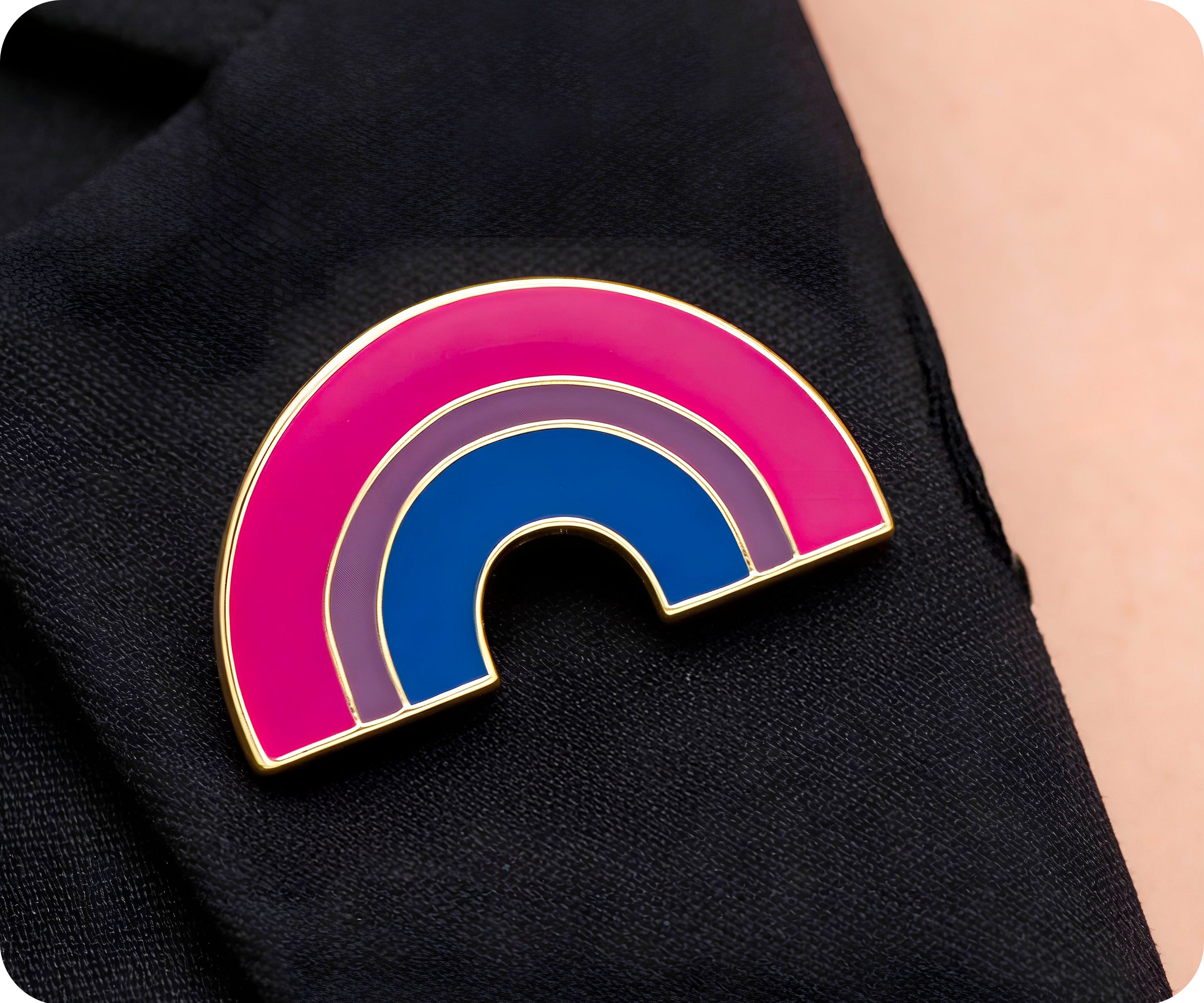 Bisexual Rainbow Flag Pin Badge