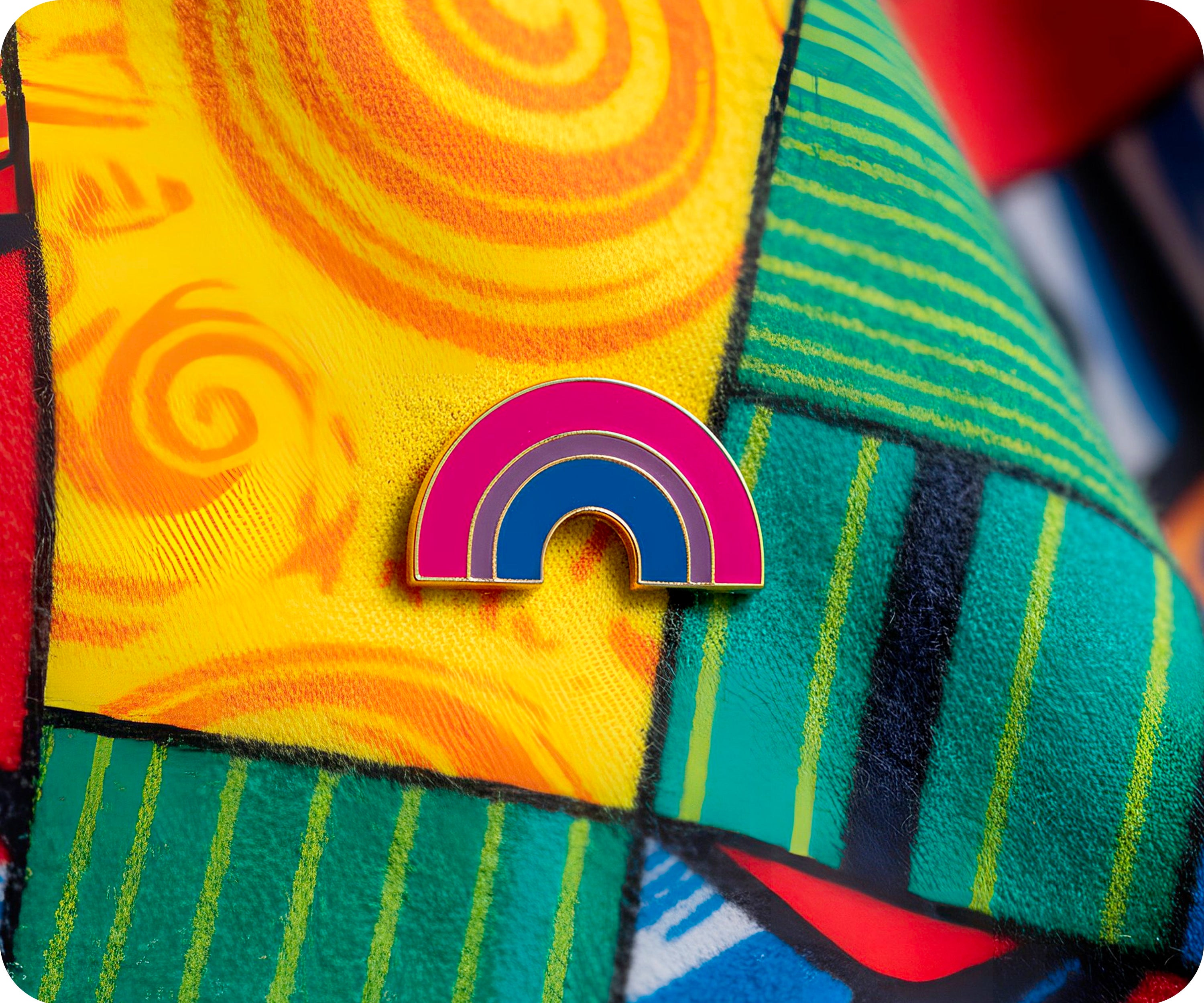 Bisexual Rainbow Flag Pin Badge