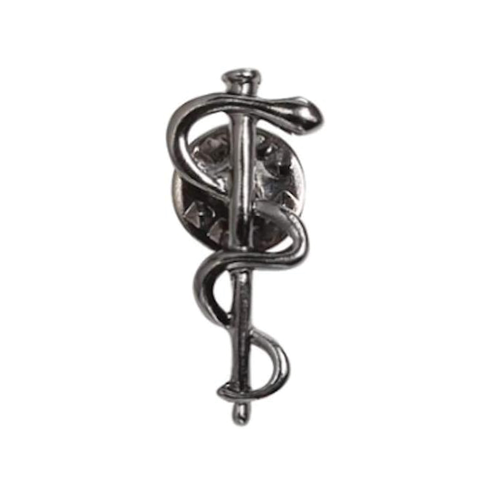 Medical Snake Black Pin Badge Main image