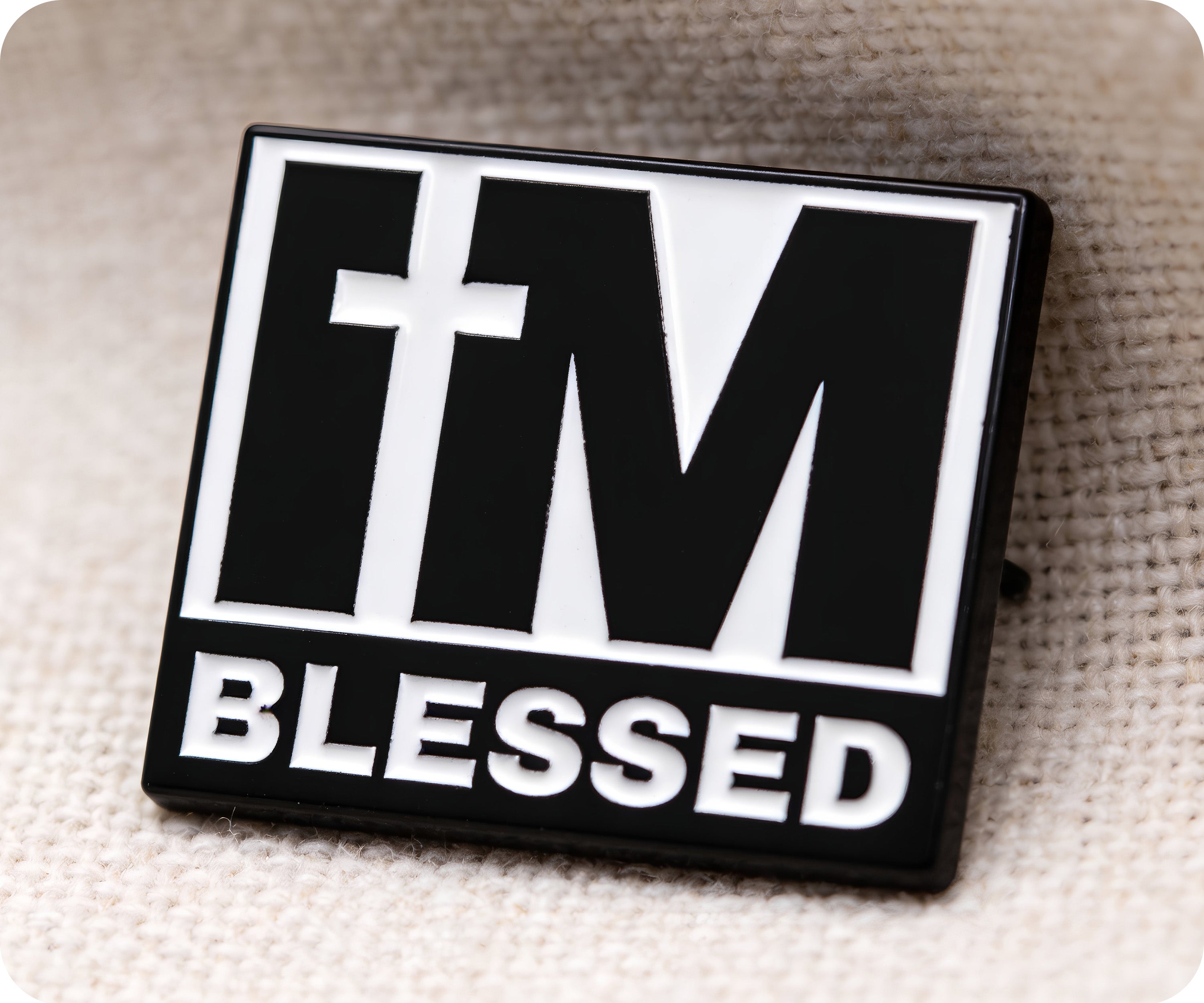 I'm Blessed Christian Pin Badge Secondary image
