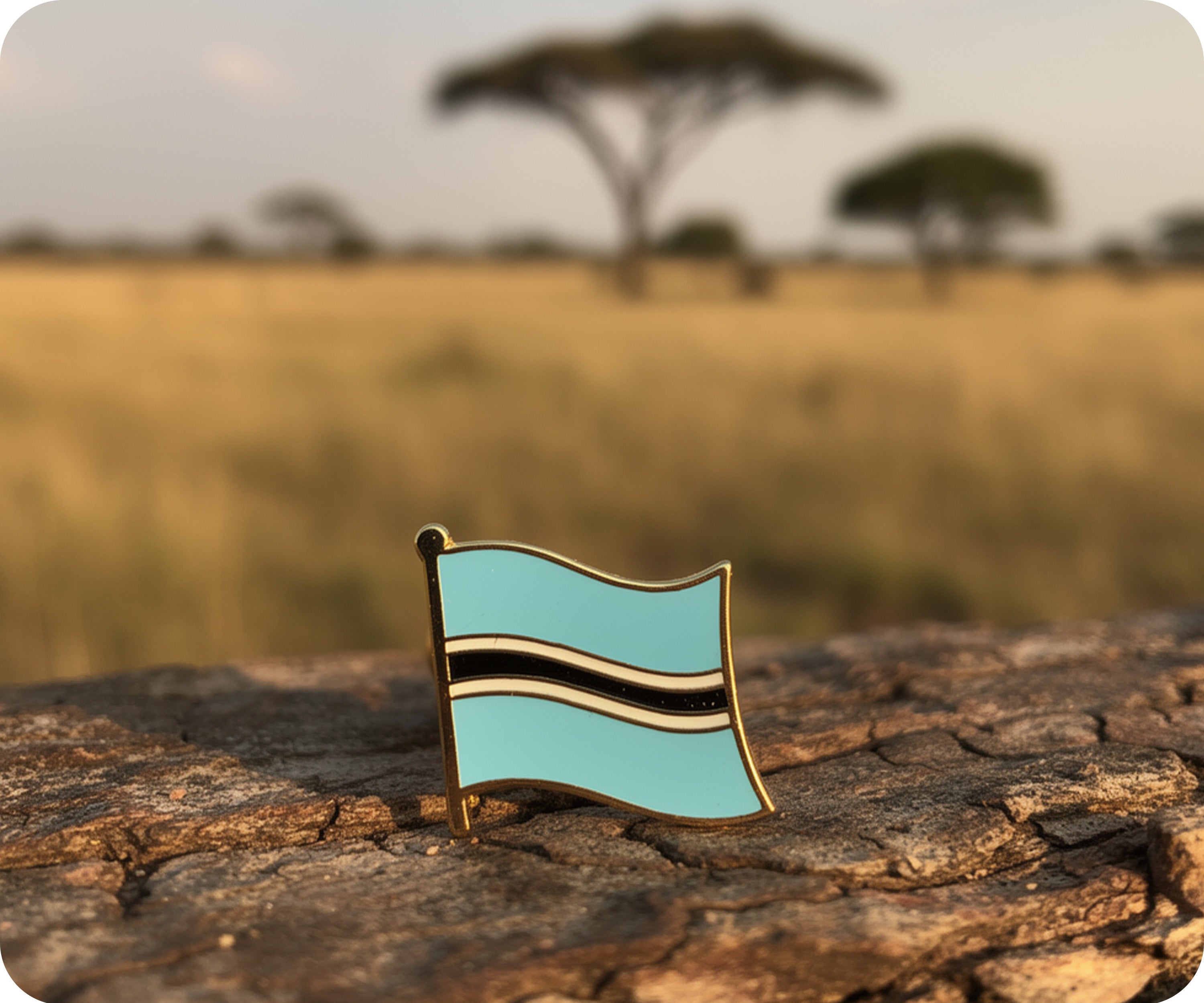 Botswana Flag Pin Badge Secondary image