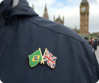 Brazil & United Kingdom (Union Jack) Friendship Pin Badge