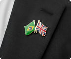 Brazil & United Kingdom (Union Jack) Friendship Pin Badge