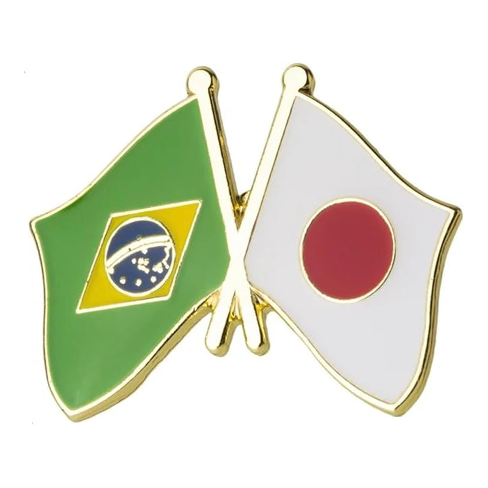 Brazil & Japan Friendship Pin Badge Main image