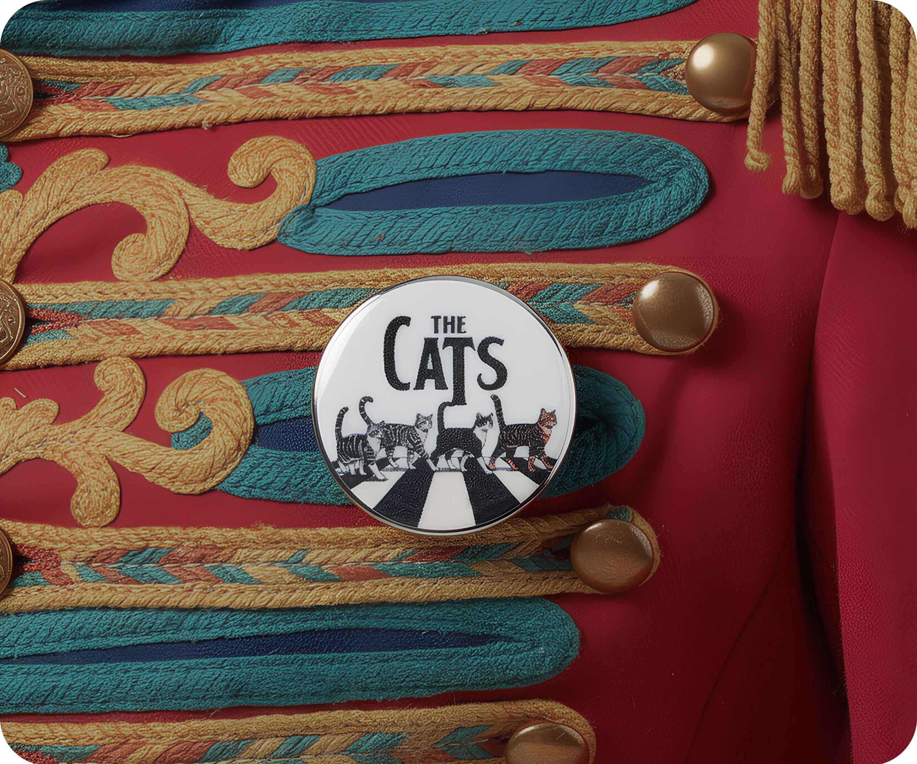 The Cats Music Crossing London Pin Badge Secondary image
