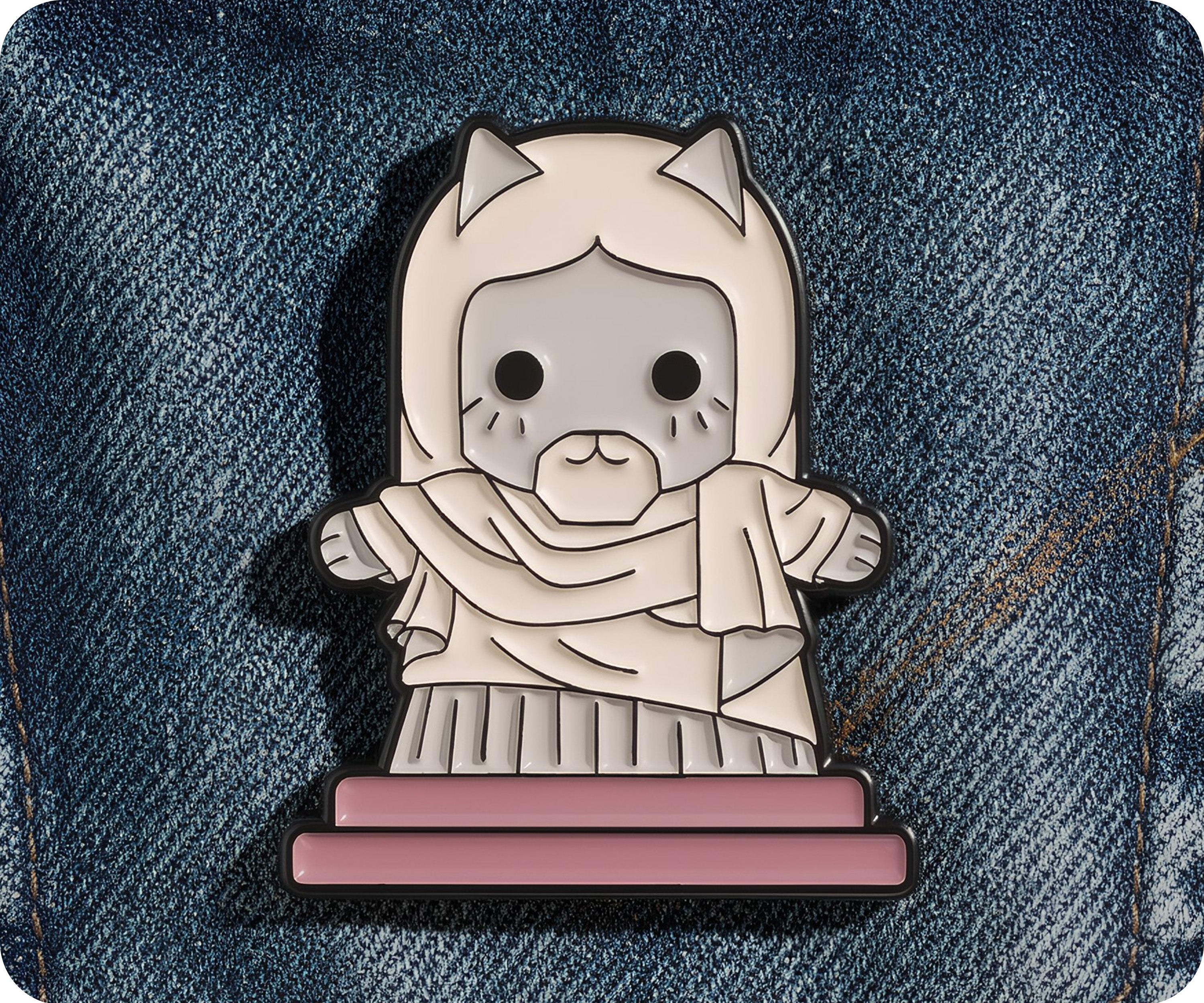 Christ the Redeemer Brazilian Cat Kitten Pin Badge