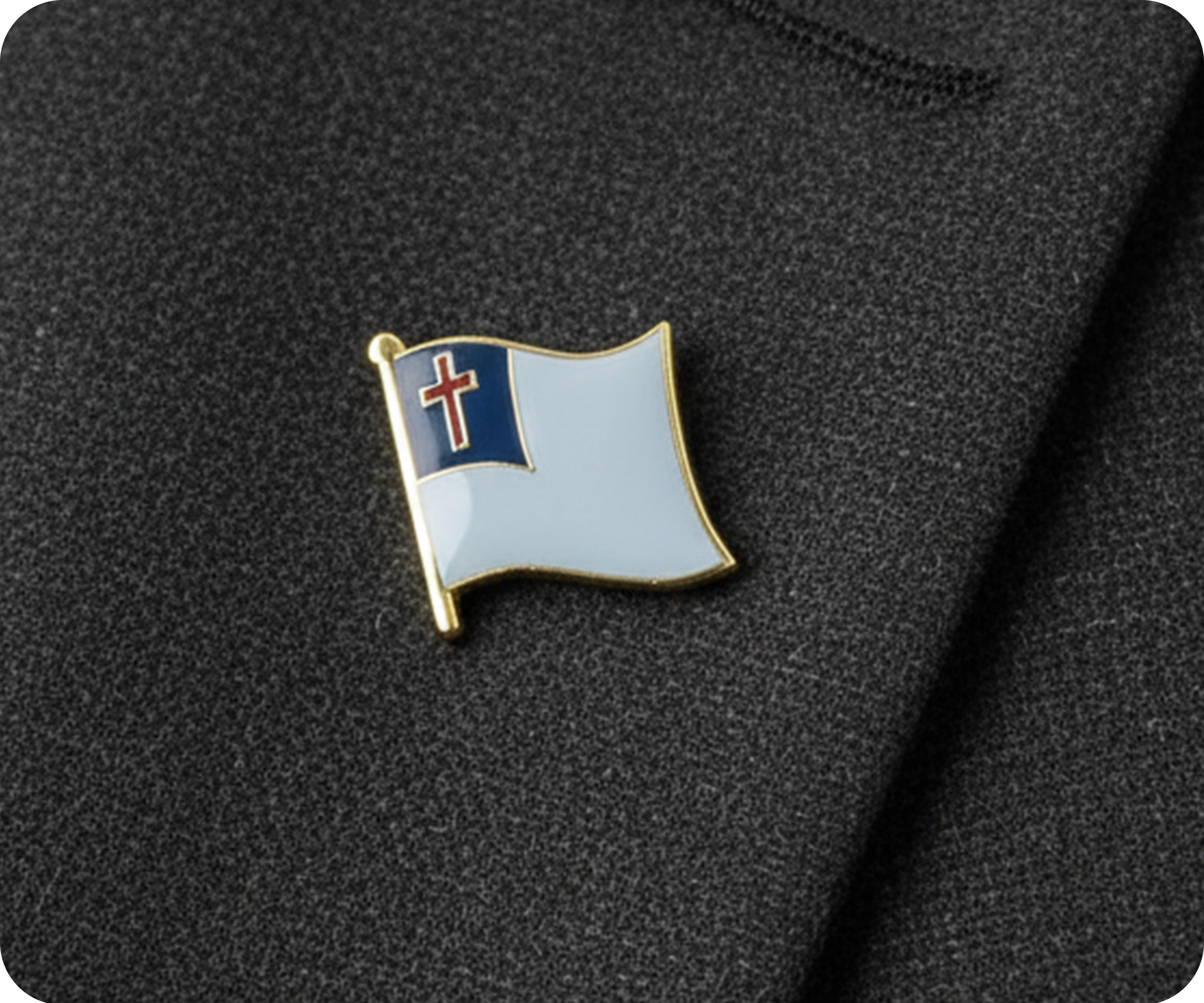 Christian Flag Pin Badge Secondary image