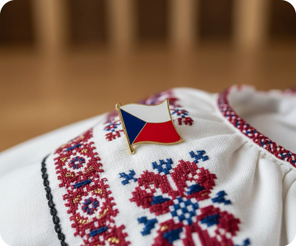 Czech Republic Flag Pin Badge