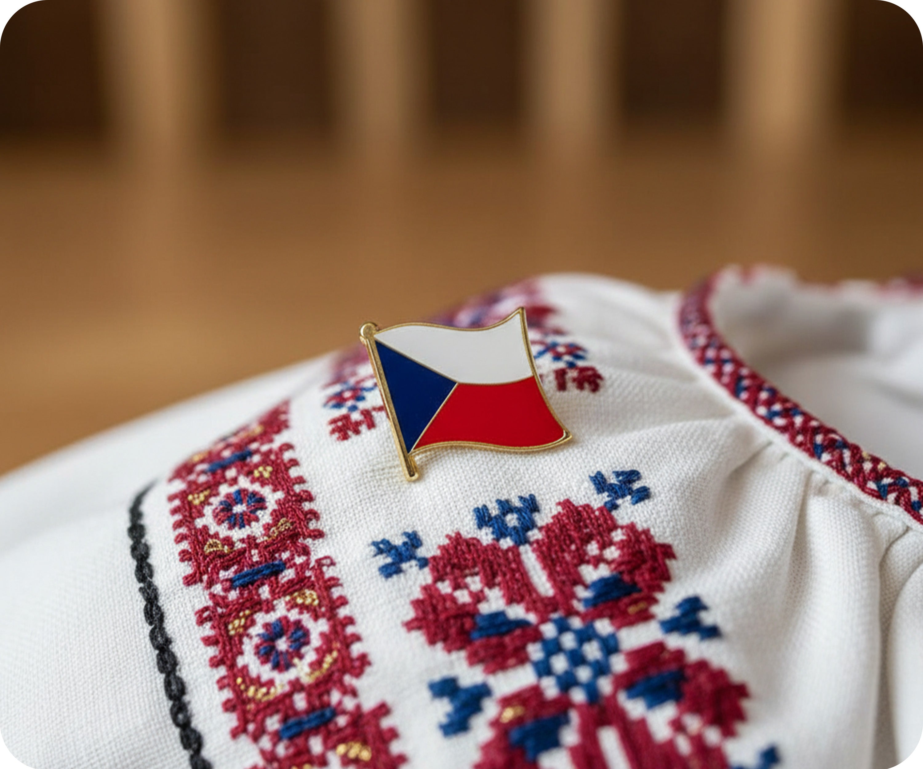 Czech Republic Flag Pin Badge