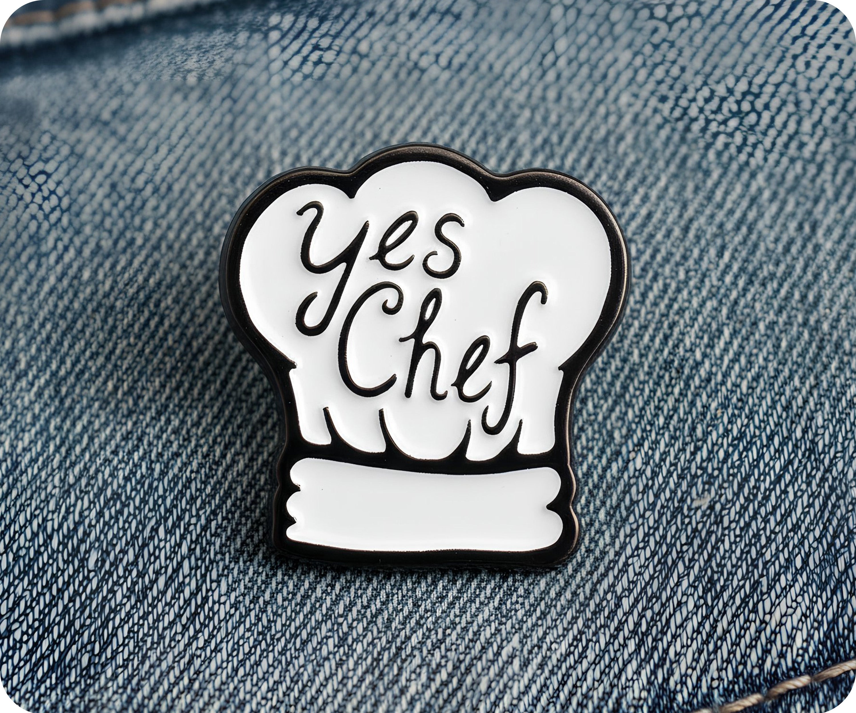 Yes Chef Cooking Pin Badge Secondary image