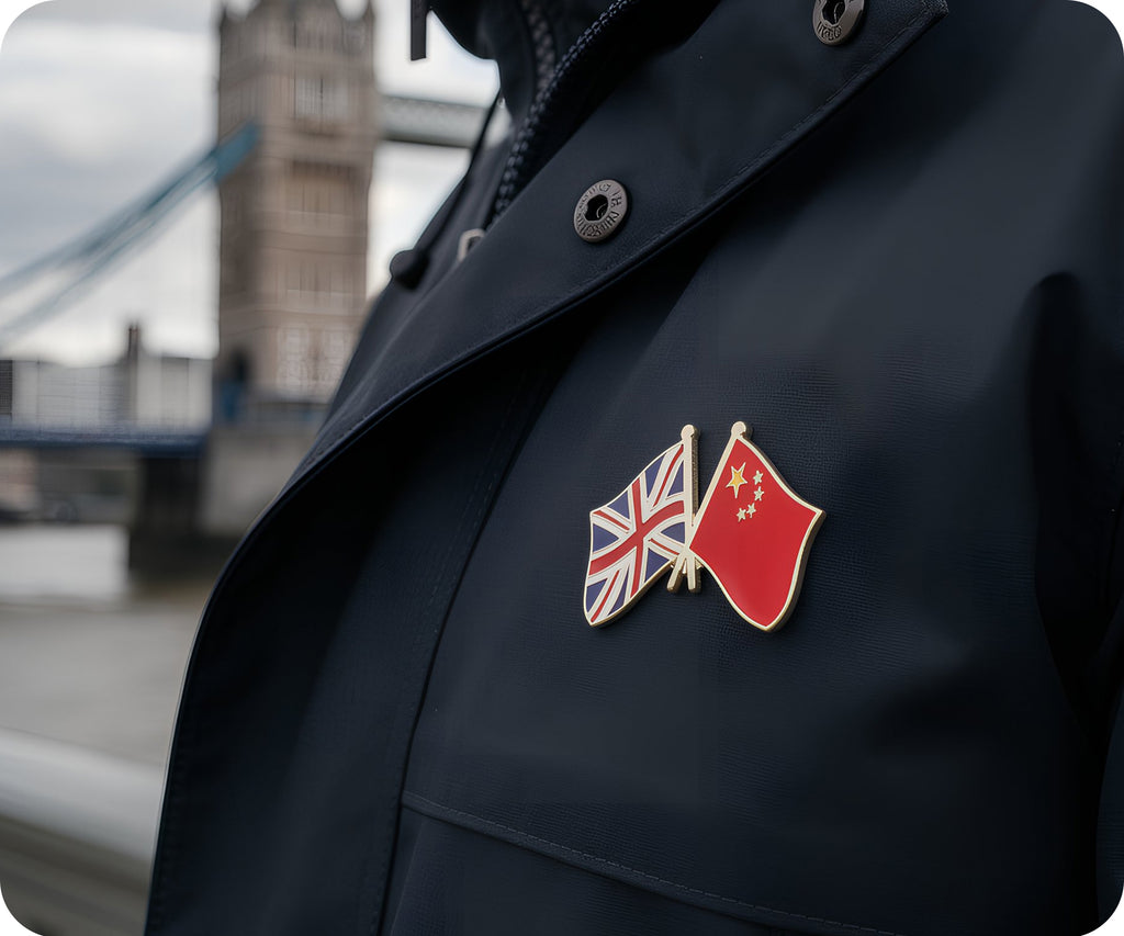 United Kingdom & China Friendship Pin Badge