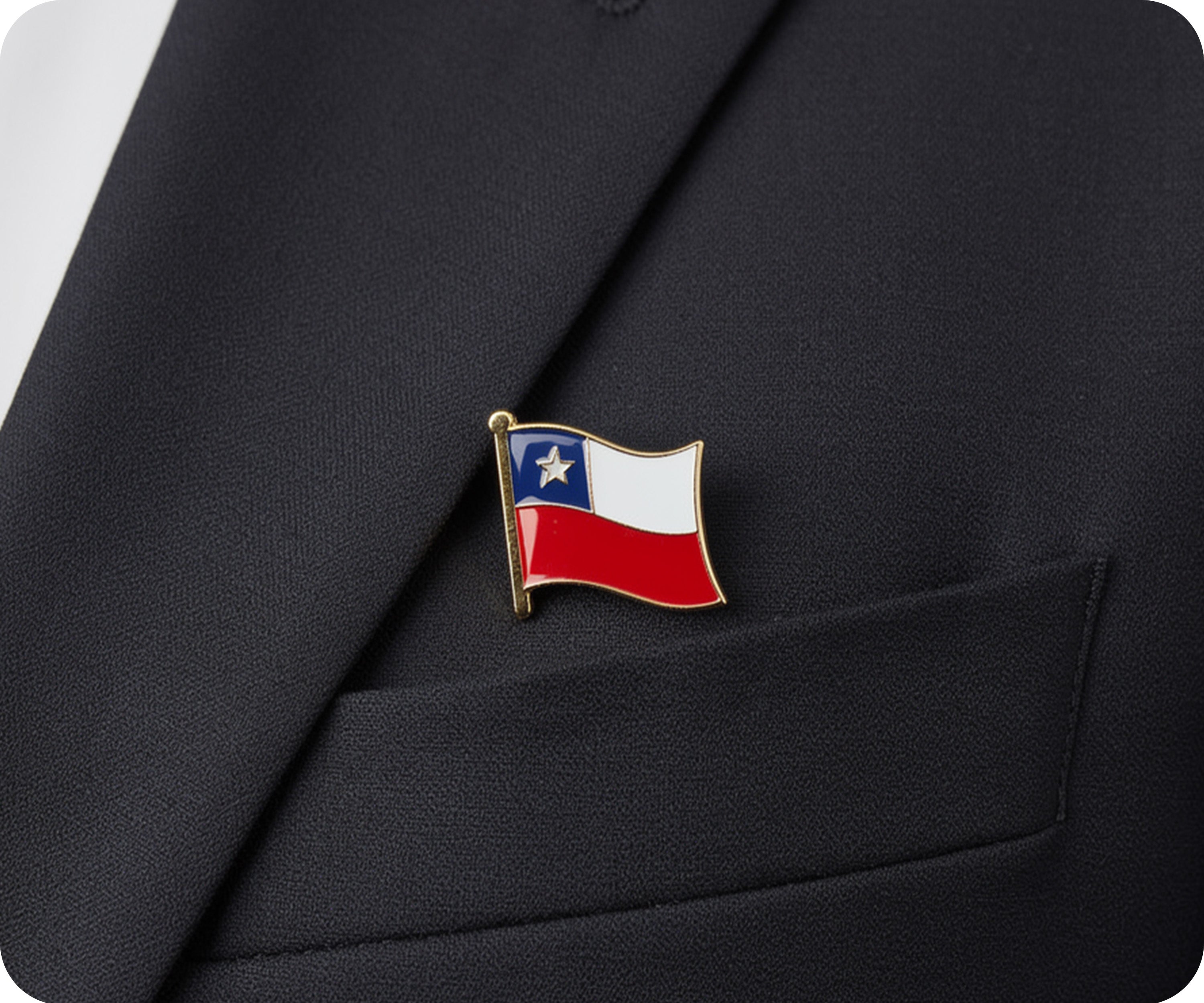 Chile Flag Pin Badge