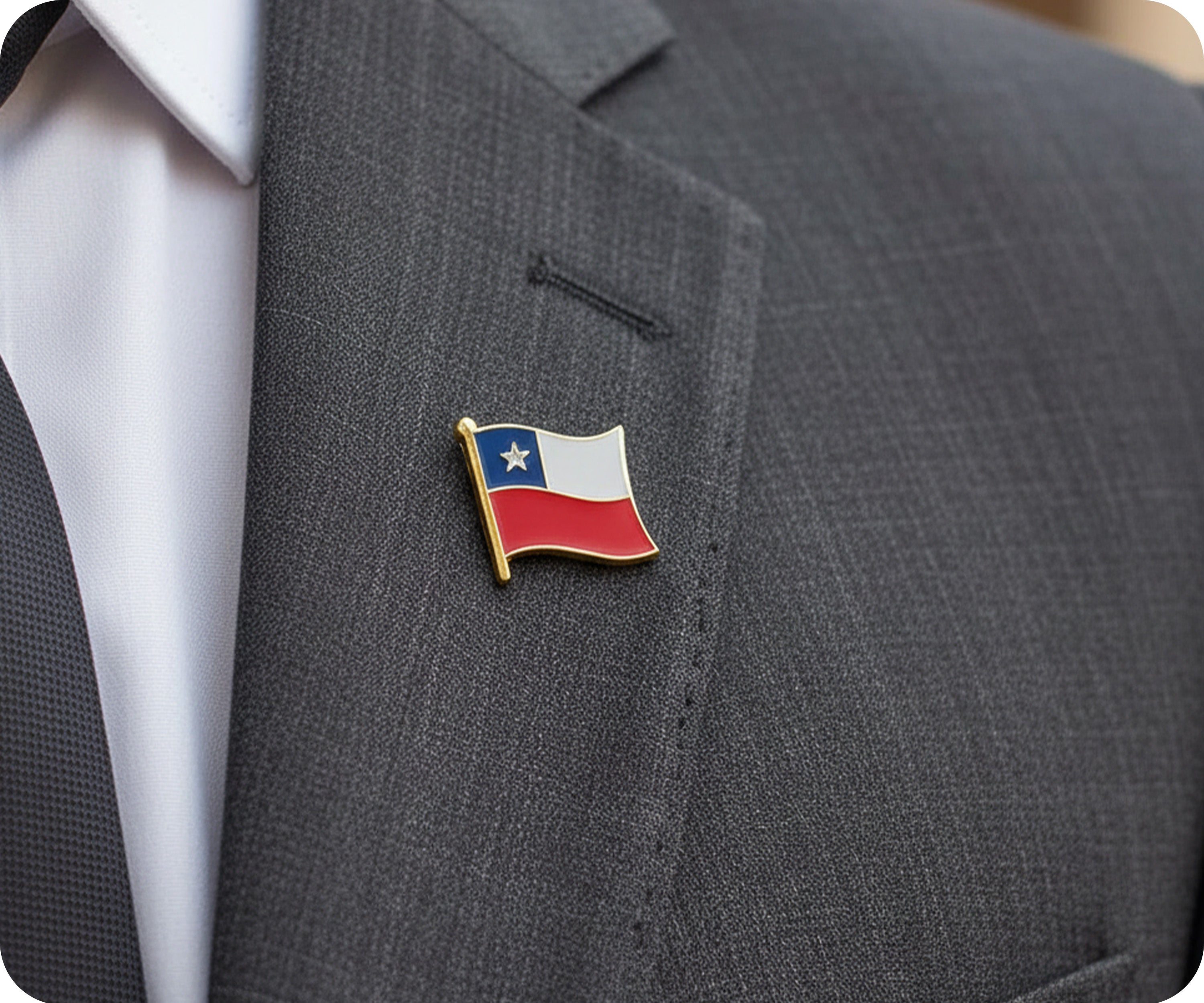 Chile Flag Pin Badge Secondary image