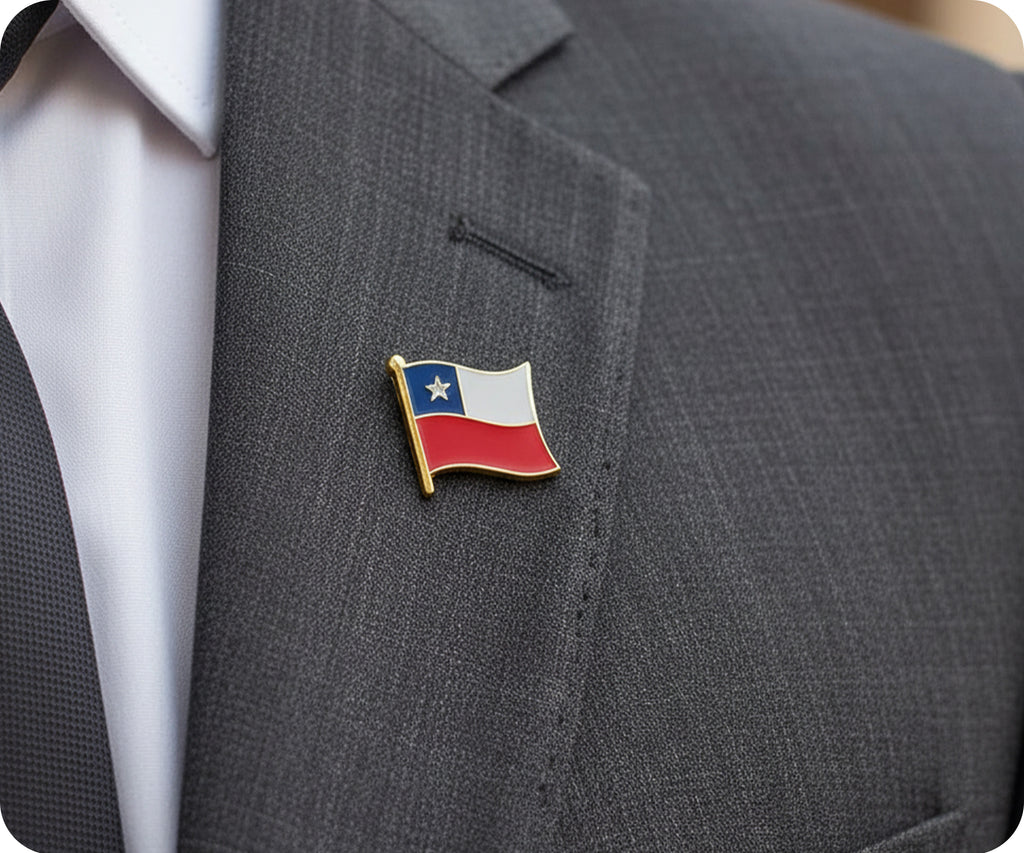 Chile Flag Pin Badge
